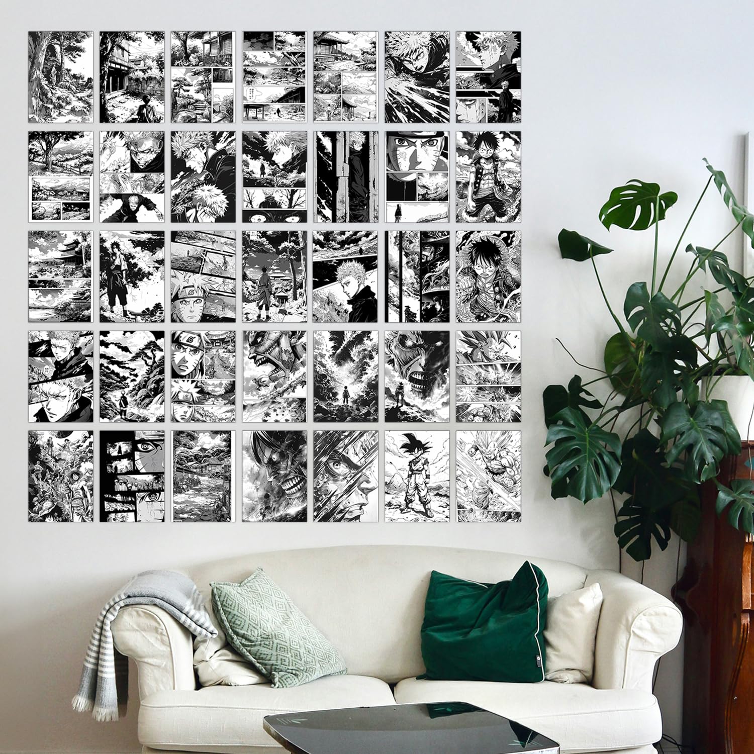 Wallgasm Anime Manga Poster Set - Set of 54, 4 x 6 Inches Posters | Anime Posters For Room, Livingroom, Office Dragon Ball Z, Na