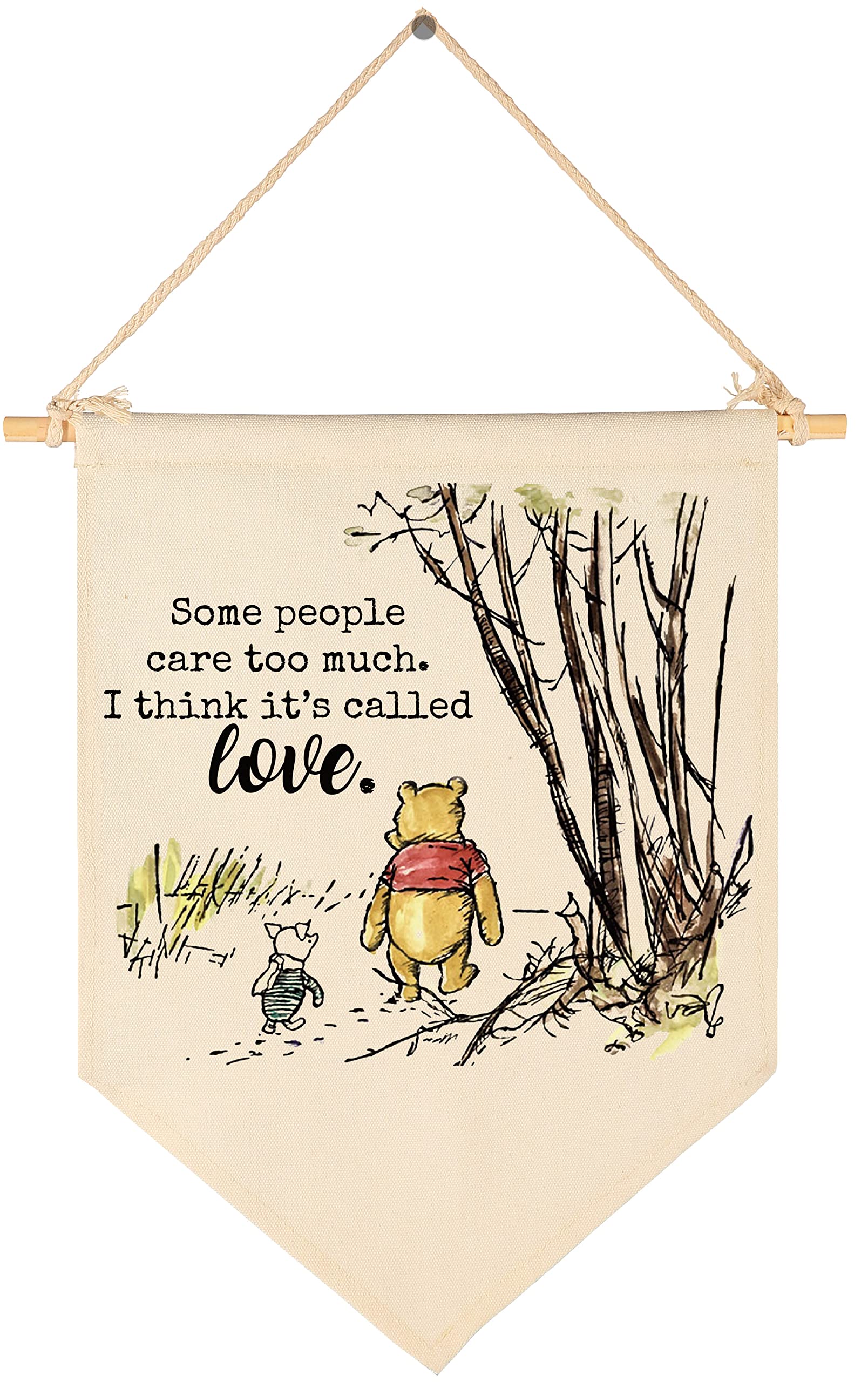 Some People Care Too Much-Christmas Birthday Party Bunting-Baby Gift Shower-Winie Wall Flag Decor Gift The Pooh-Banner Sign Gift
