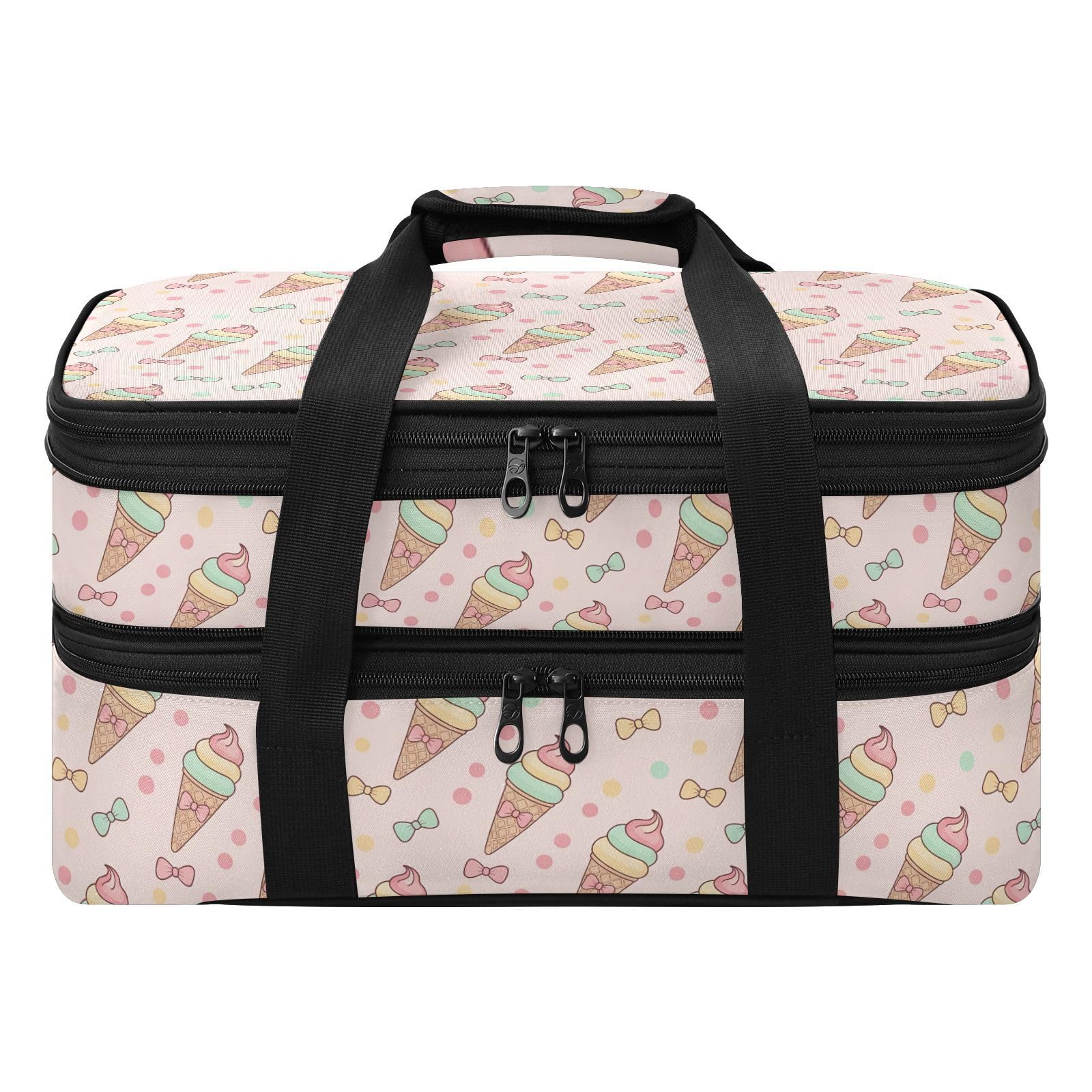 Eraedgza Ice Cream Cone Insulated Casserole Carrier for Hot Cold Dish
