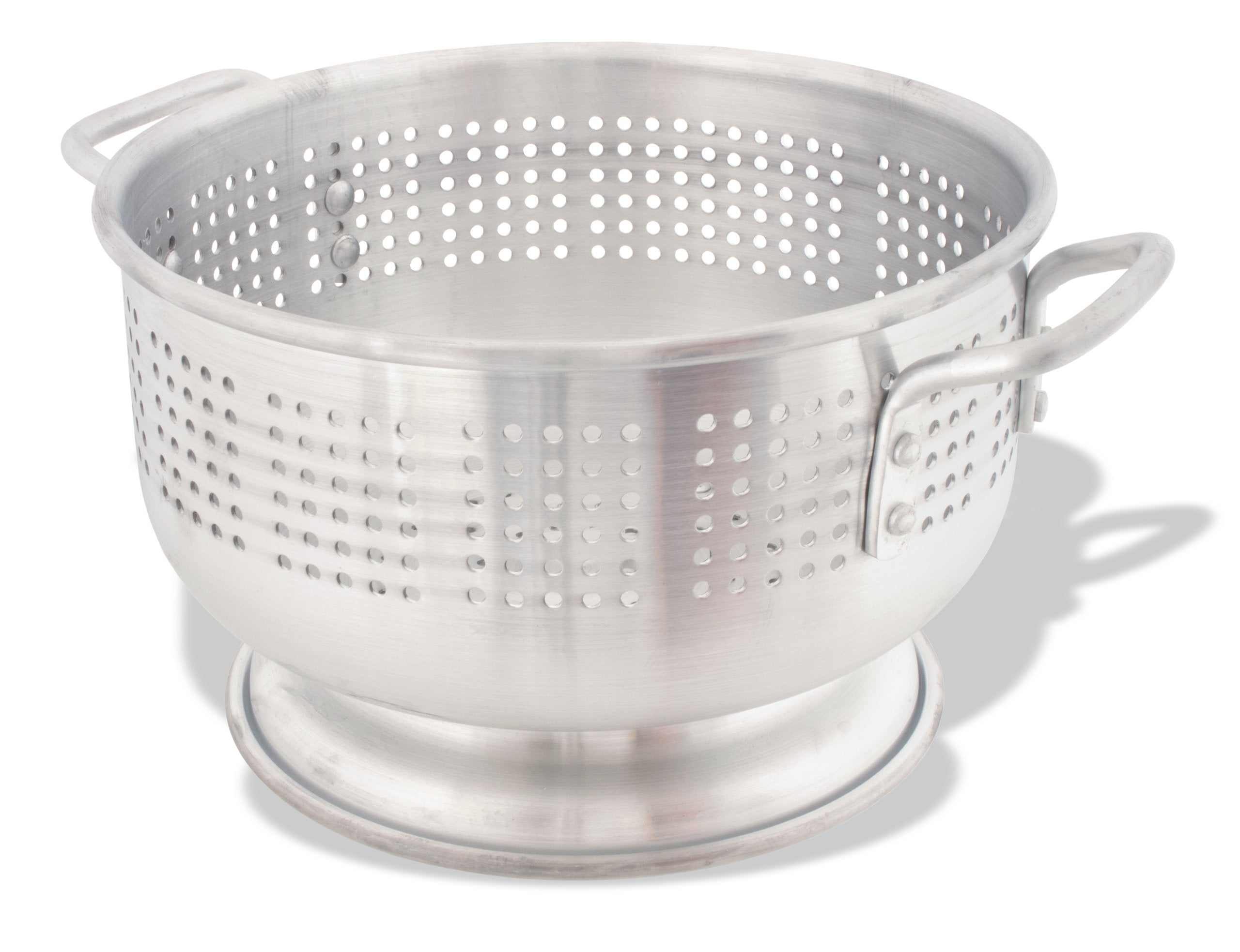 Crestware 12-Quart Weight Aluminum Colander, Medium, 1, Metalic