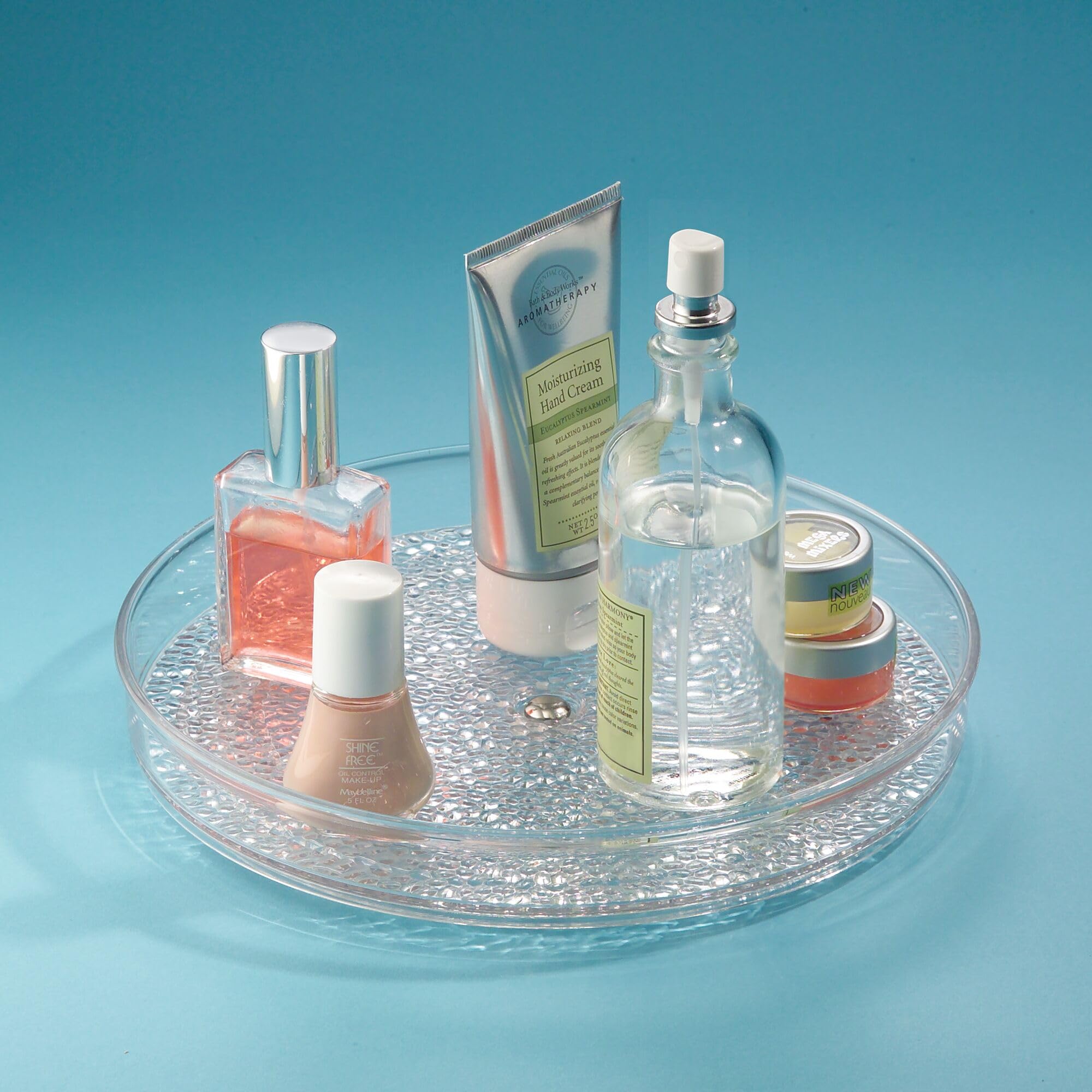 iDesign The Rain Collection Lazy Susan Turntable Organizer  9'' x 9'' x 1.5''  Clear