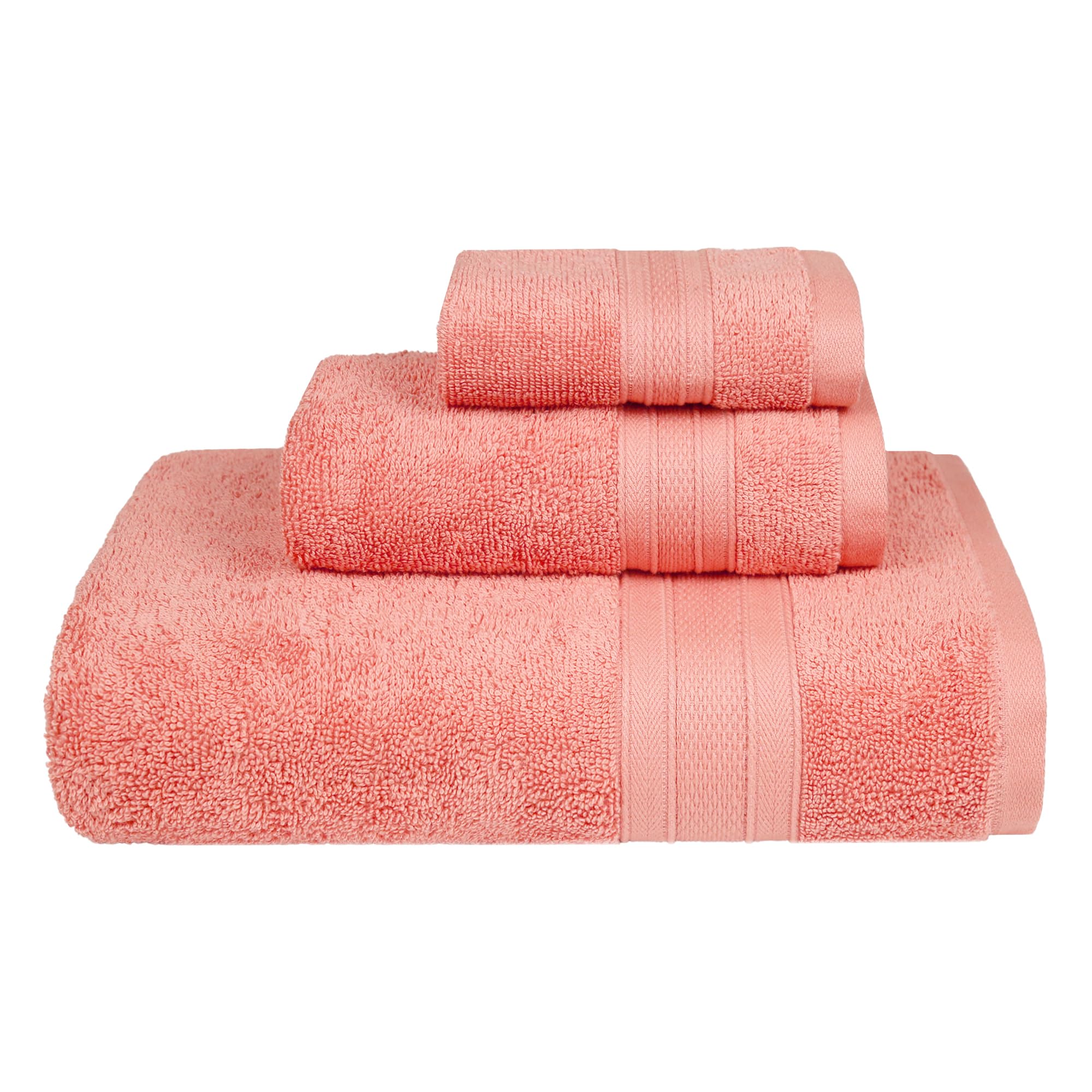 Trident Soft Comfort Air Rich Towels For Bath, 100% Cotton Towel, Super Soft, Highly Absorbent, 3 Pieces Towel Set, 500 Gsm - Co