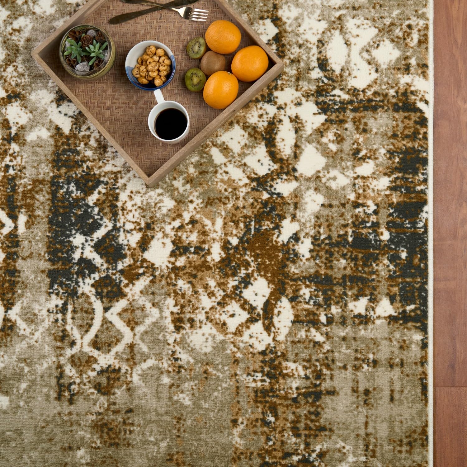Welspun Wonder-Full Polyster Carpet-Brown