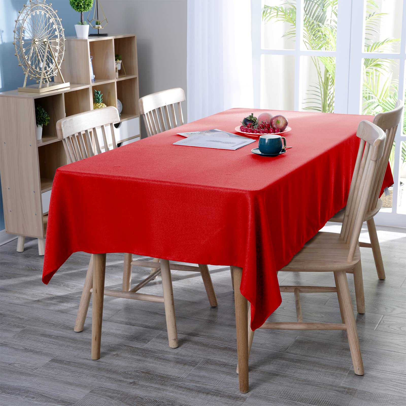 6 Pack Tablecloth 60 X102 Inch Polyester Table Cloth For 6 Foot Rectangle Tables,Stain And Wrinkle Resistant Washable Fabric Tab
