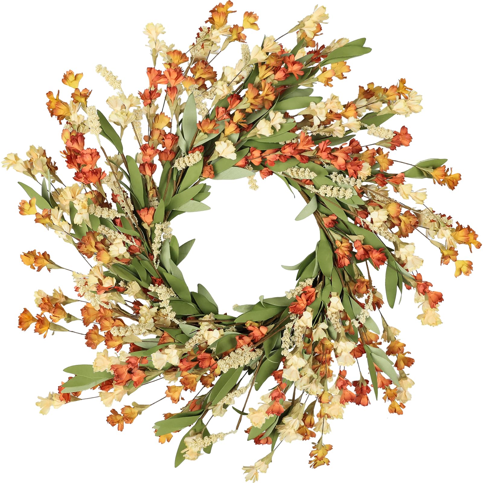 Artgar Fall Wreath, Fall Wreaths for Front Door, 24 in Fall Decor Floral Wreath, Door Wreaths for Front Door Outside All Season 