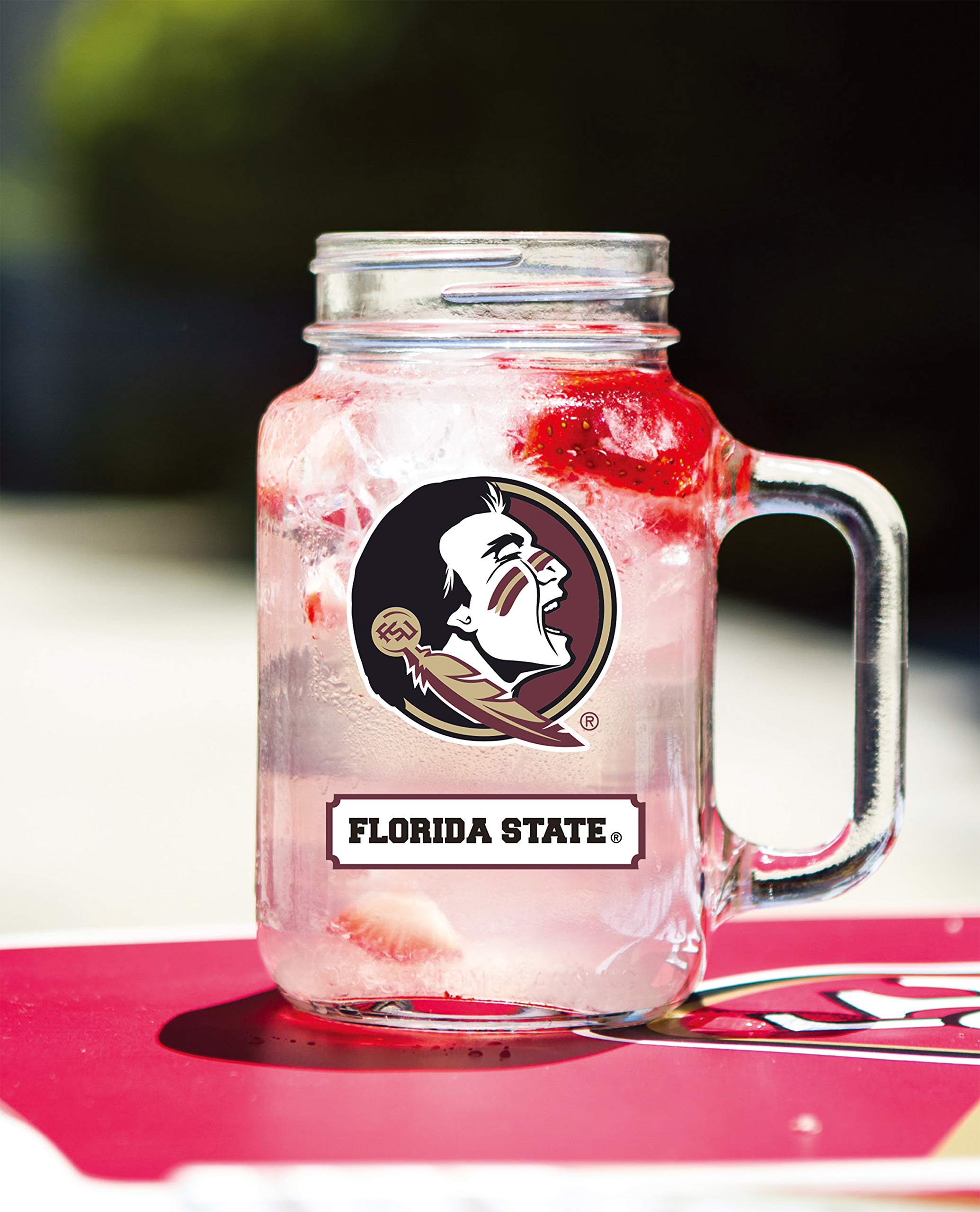 Duck House Ncaa Florida State Seminoles 20Oz Glass Mason Jar