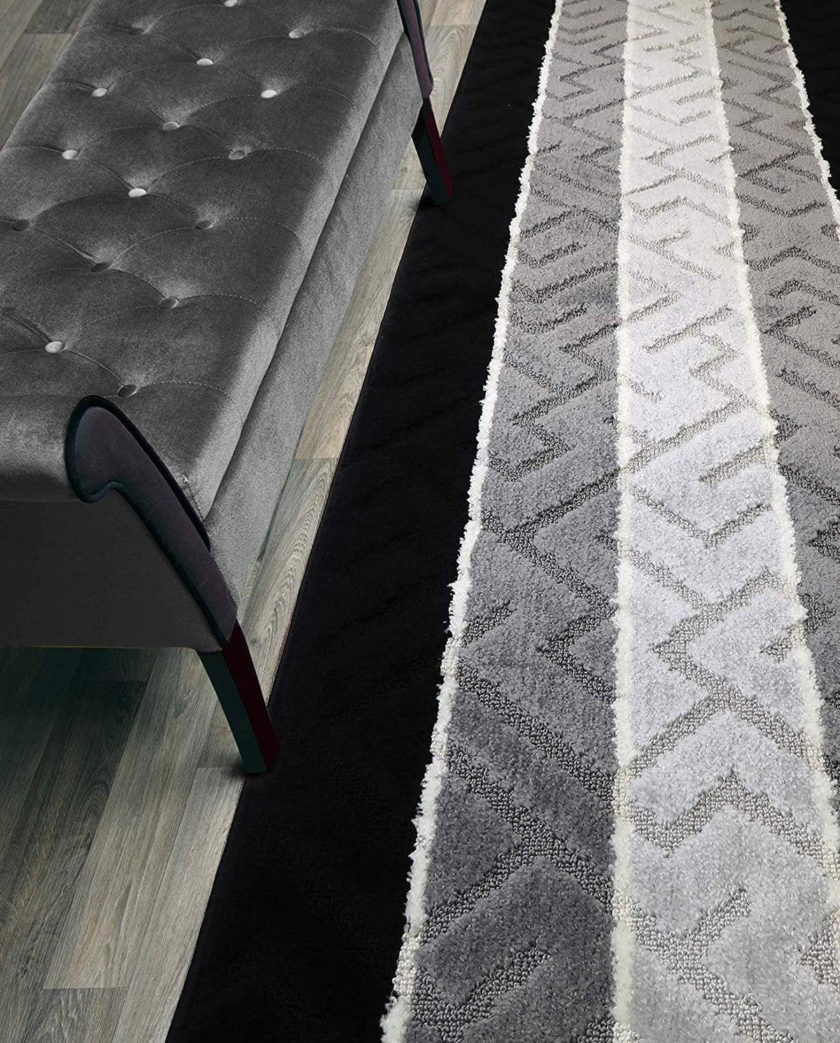 Orfa Home Custom Length Hallway Runner Rug,Slip Resistant,Arrows Black ...