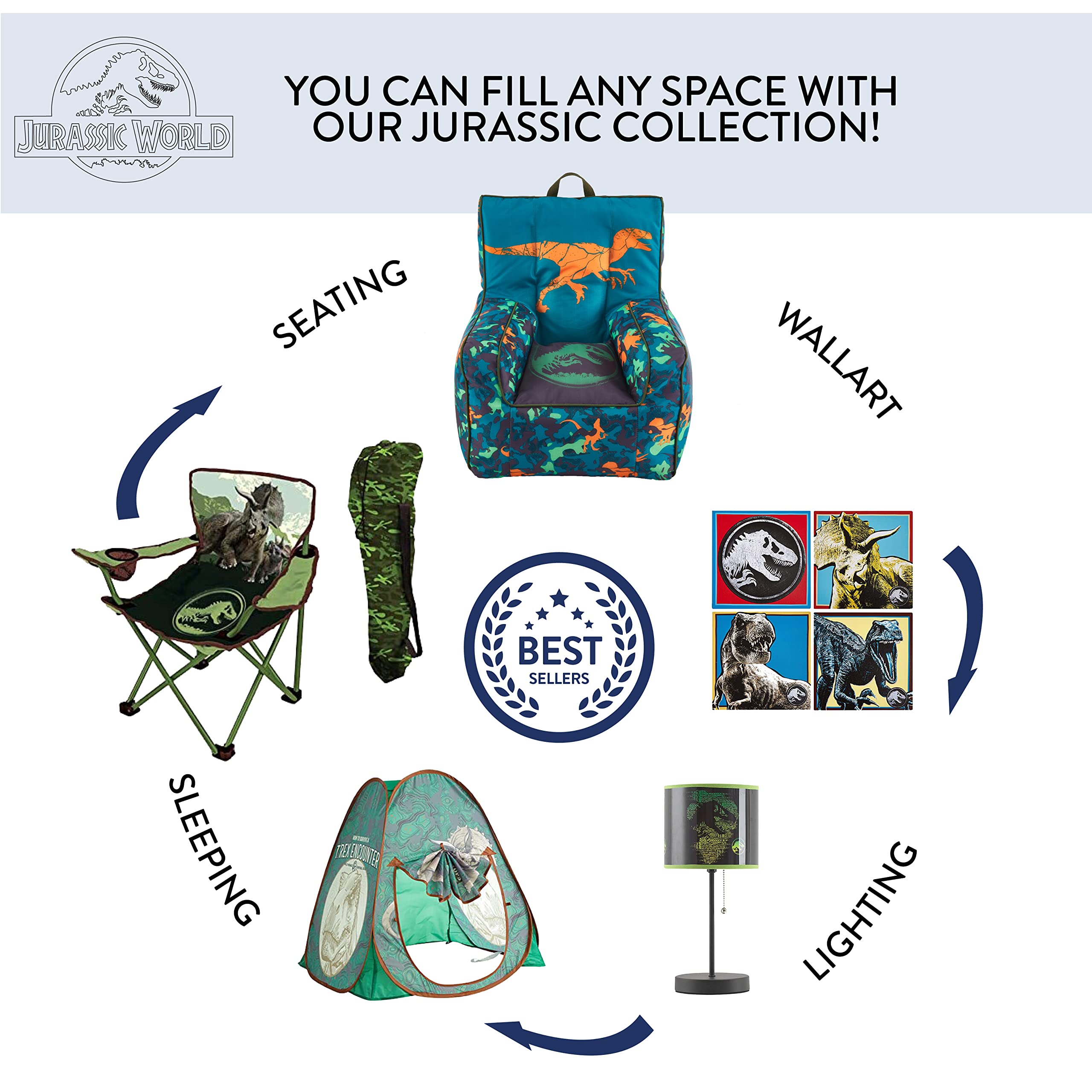 Idea Nuova Jurassic World Pop Up Hamper With Durable Carry Handles, 21'' H X 13.5'' W X 13.5'' L