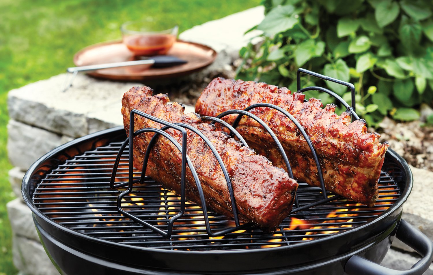 Outset Qd50, 9.75 X 14.75 X 5.25 Inches, Non-Stick Reversible Roast And Rib Rack