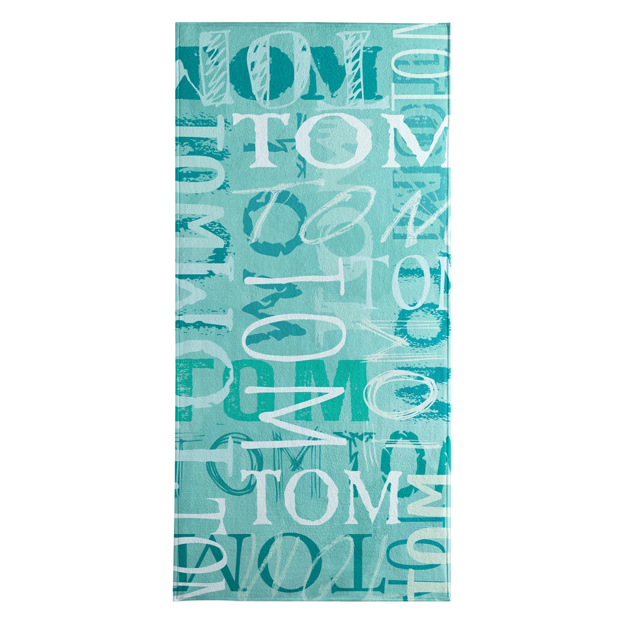 Let'S Make Memories Personalized Beach Towel - Custom Cotton/Poly Blend Pool Towel - Teal - Personalize With Your Name - Standar
