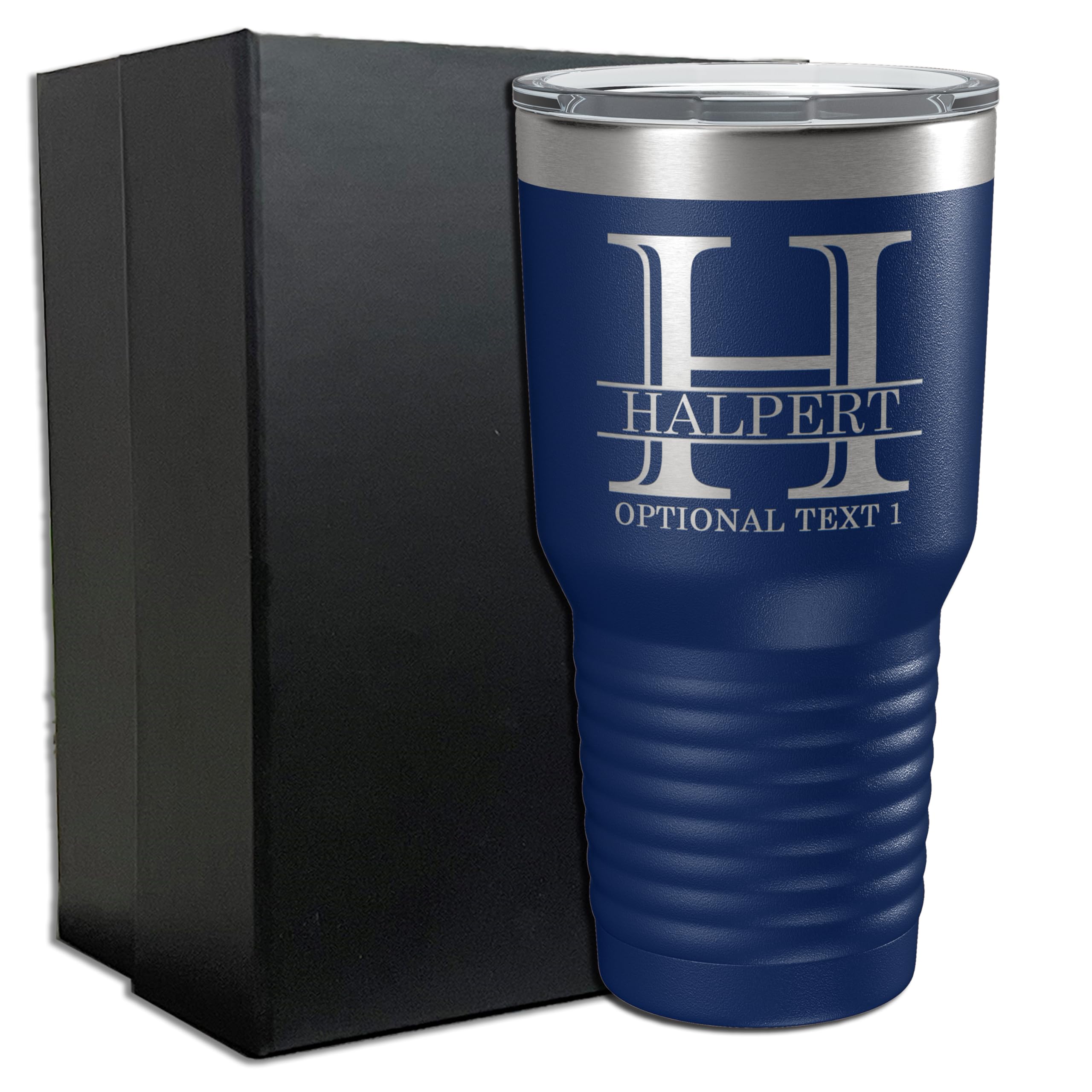 Personalized 30Oz (17 Colors) Powder Coated Insulated Stainless Steel Tumbler With Lid, Custom Etched, Customized Engraved Gift