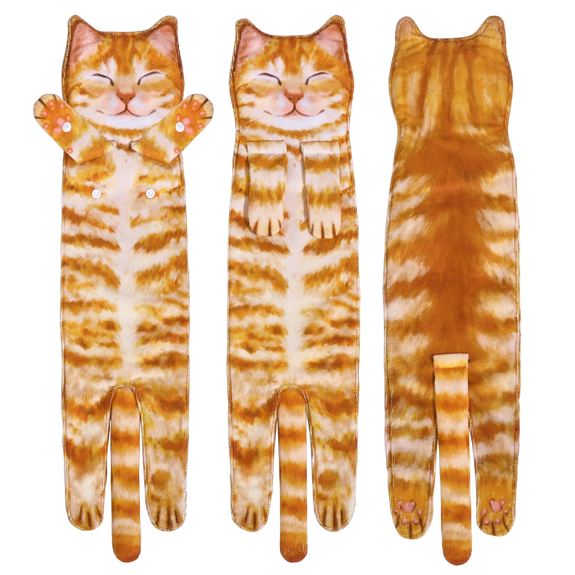 Daisyjoy Cat Funny Hand Towels For Bathroom Kitchen - Cute Decorative Cat Decor Hanging Face Towels-Unique Mothers Day Valentine