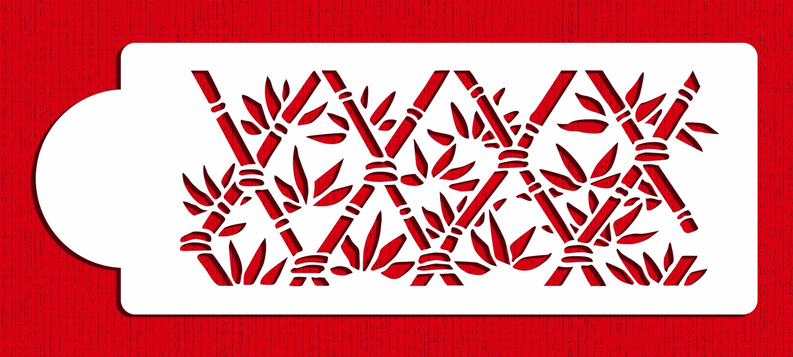 Designer Stencils Bamboo Lattice Cake Stencil, Beige/Semi-Transparent