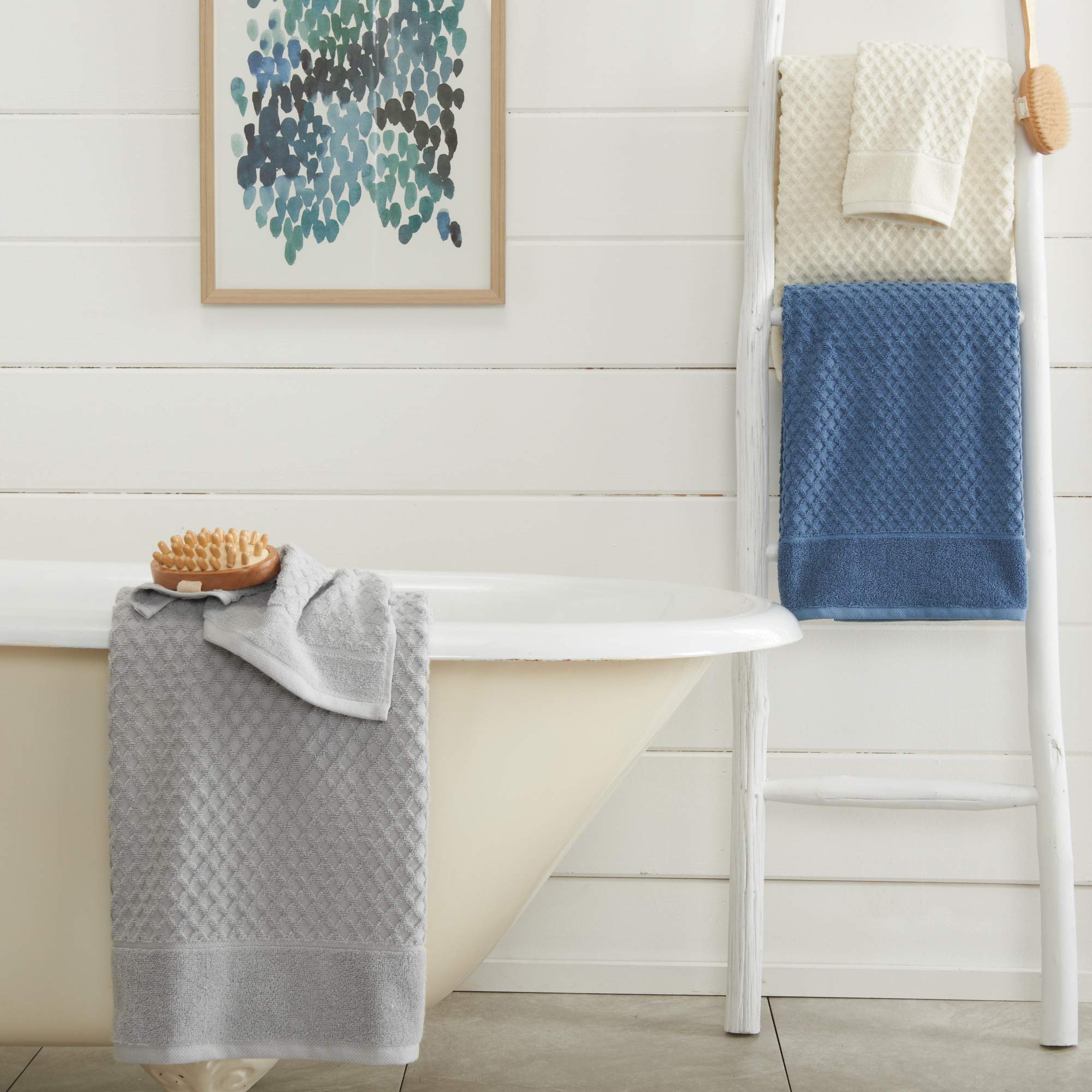 Great Bay Home 100% Cotton Marigold Hand Towels  6 Soft Bathroom Hand Towels  Highly Absorbent, Quick Dry Bath Towels  Grayson C