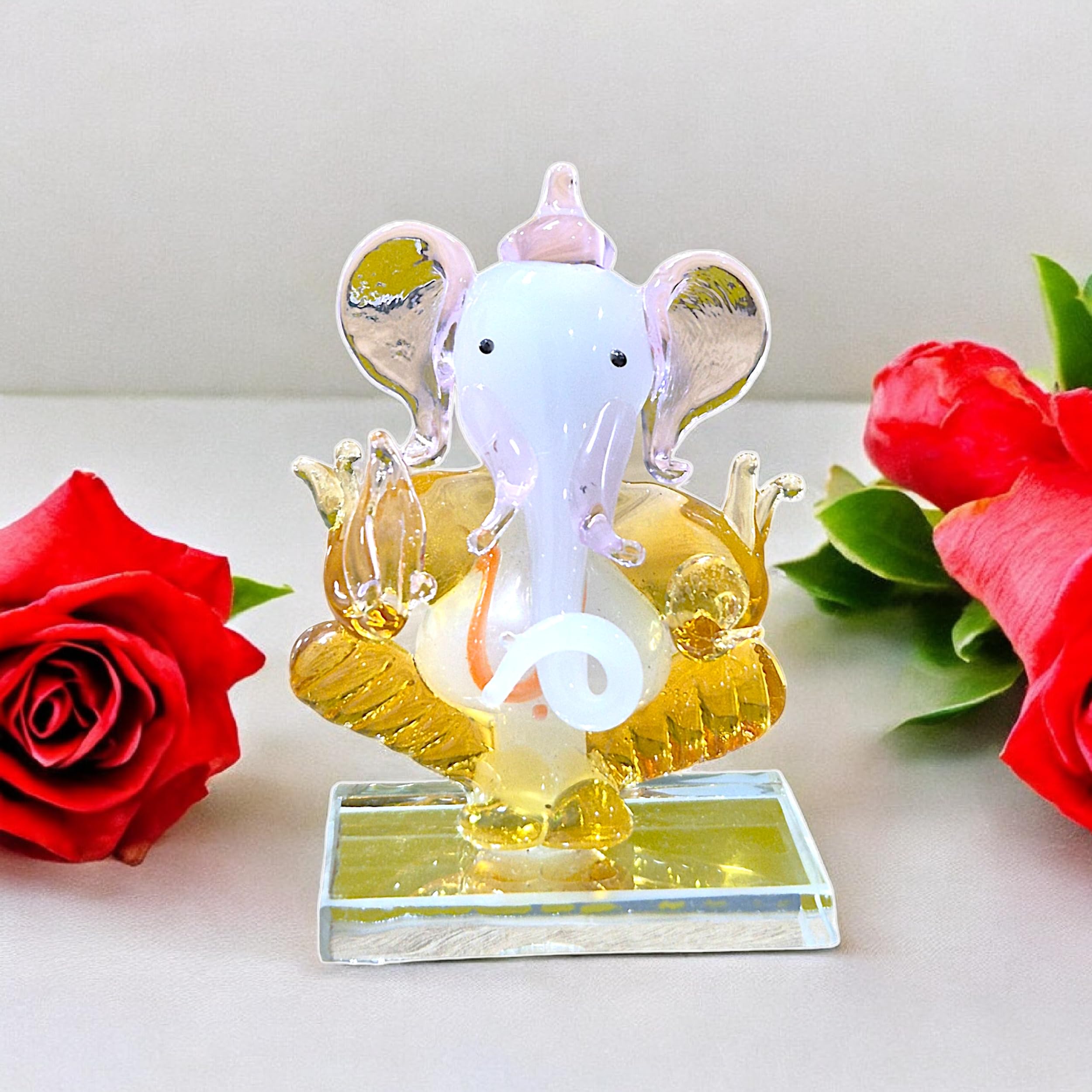 Voidrop Lord Ganpati/Ganesha Idol For Car Dashboard, Desk, Office Table, Beautiful Ganesh Car Dashboard Idol Figurine Showpiece