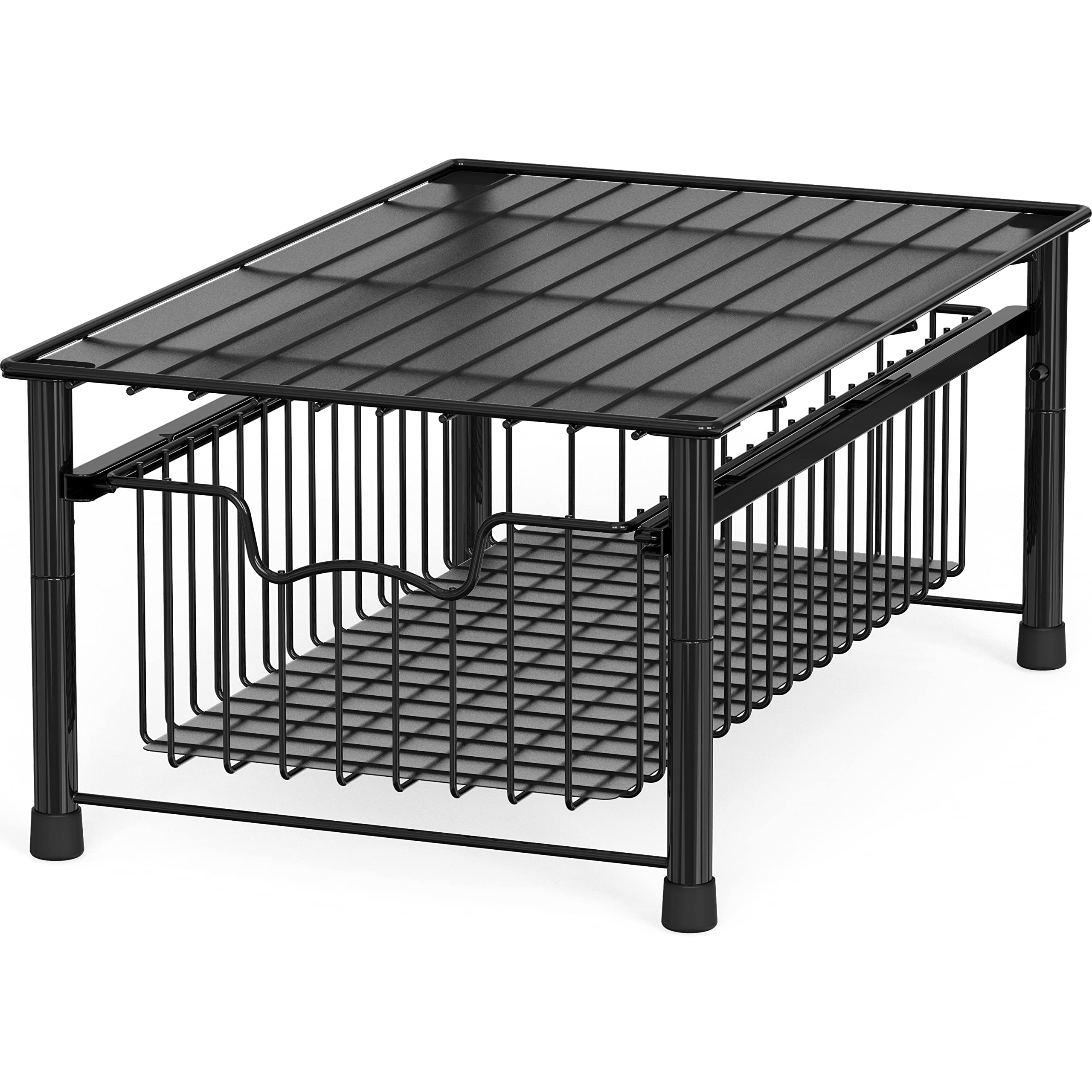 Simple Houseware Stackable Basket Drawer, Black