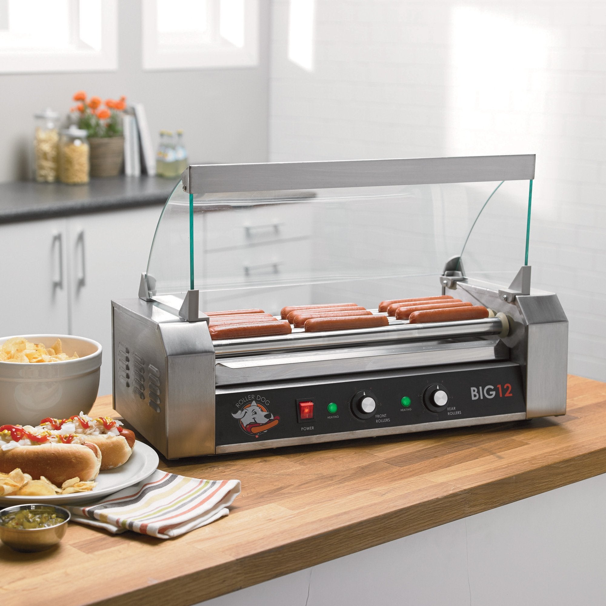 Rollerdog Glass Protective Guard For The Big 12 Hotdog Roller