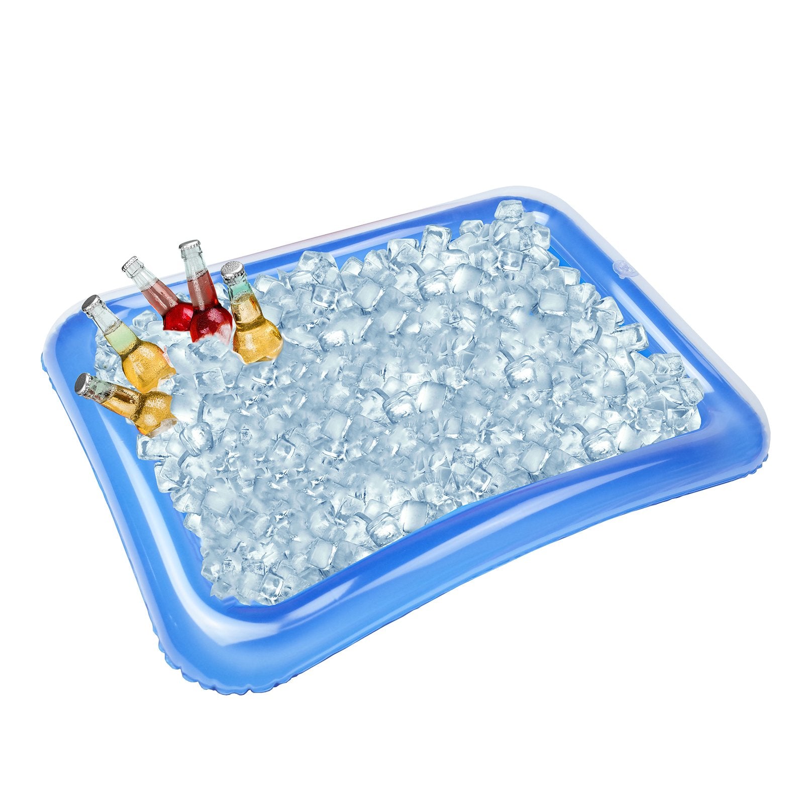4-Pack Inflatable Ice Serving Bar Coolers For Parties, Salad Bbq Picnic Ice Food Drinks Buffet Server Tray For Indoor Outdoor Pa