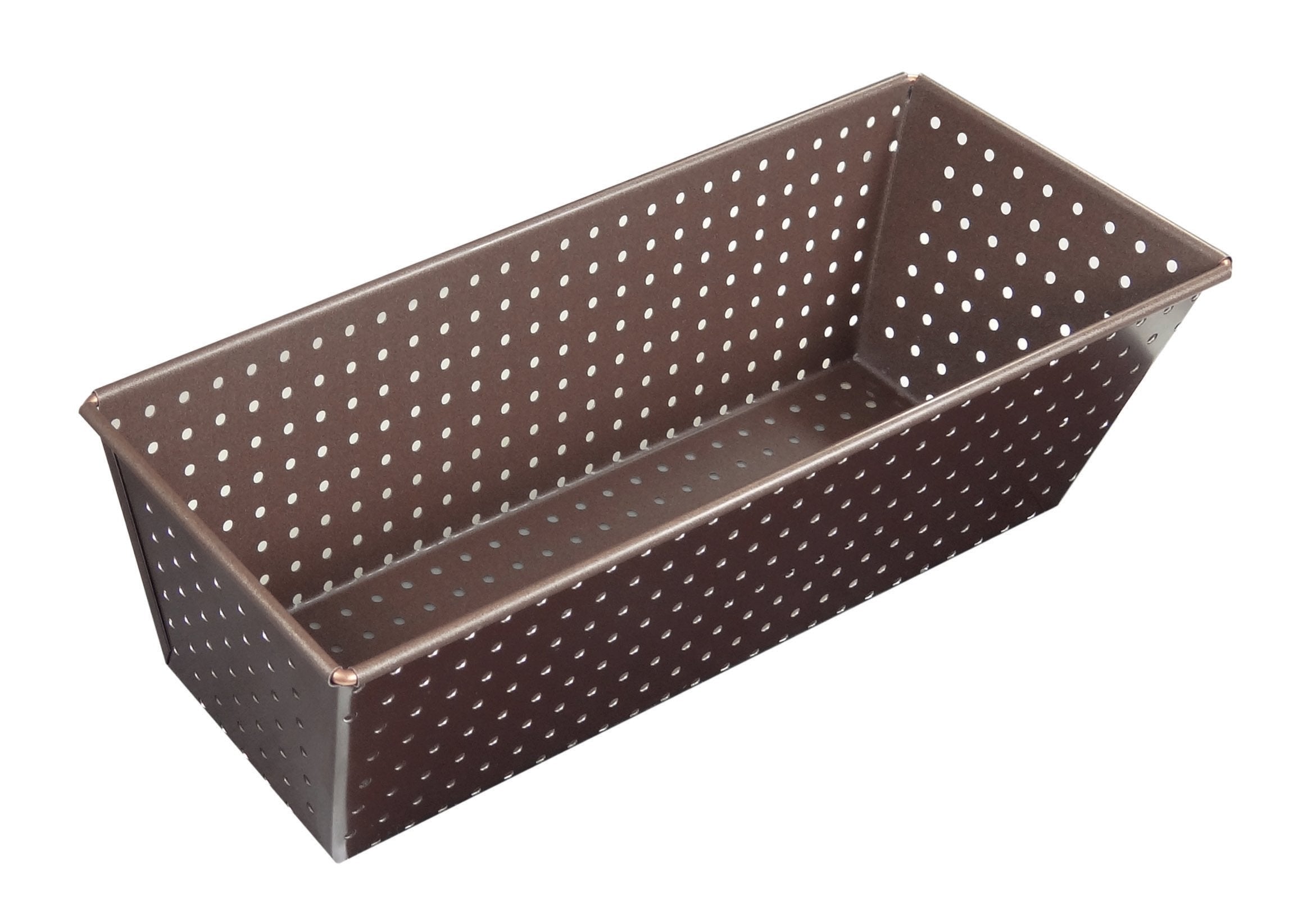 Paderno World Cuisine Non-Stick Perforated Loaf Pan, Brown
