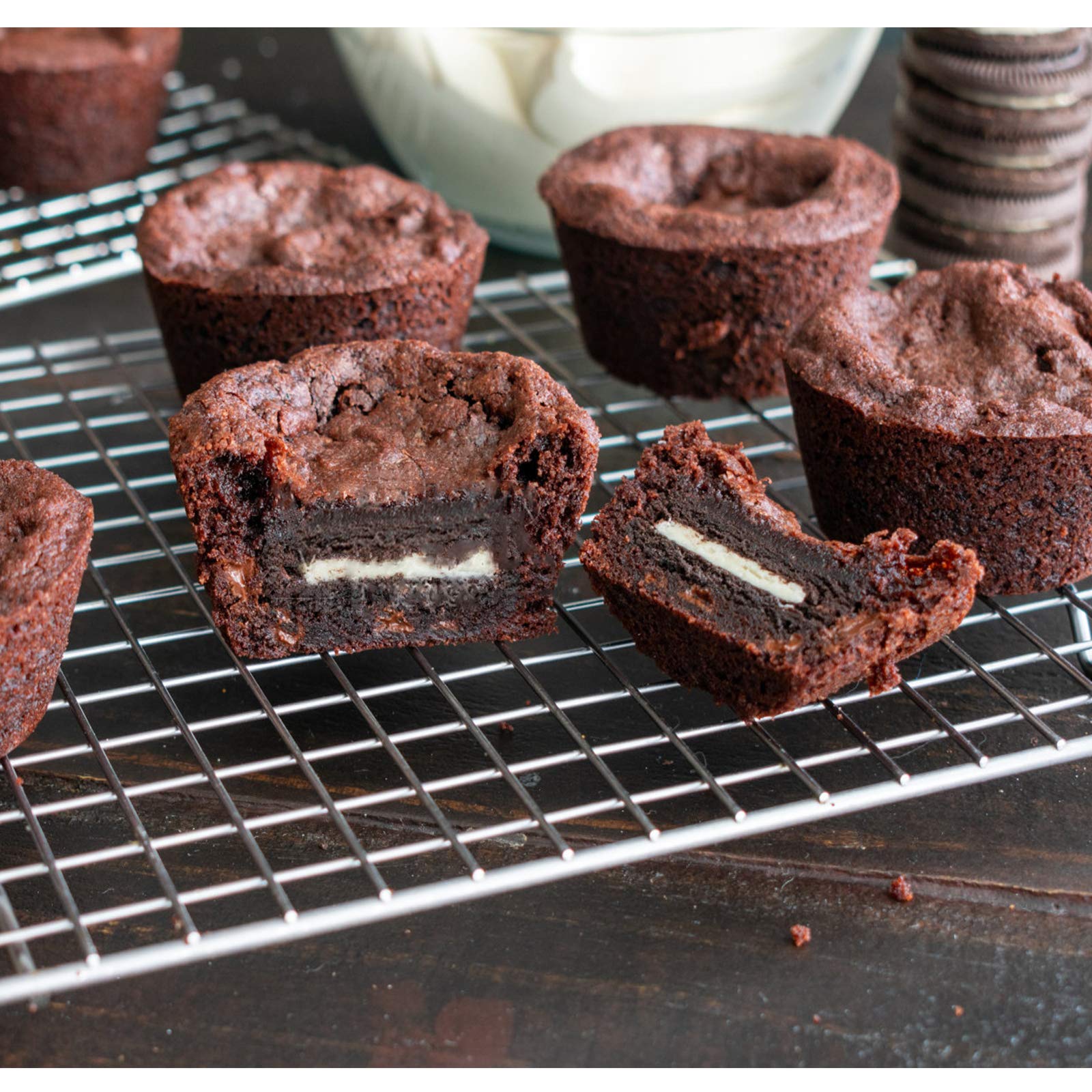 Baking Sheet With Rack Set [2 Pans + 2 Racks], Wildone Stainless Steel Cookie Sheet Baking Pan Tray With Cooling Rack, Size 10 X