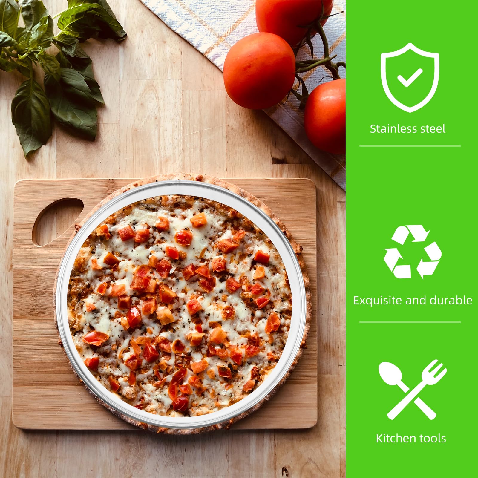 Bestonzon 7 Inch Cake Ring Stainless Pastry Rings Round Biscuit Cutter Stainless Steel Cake Ring Steel Tart Ring