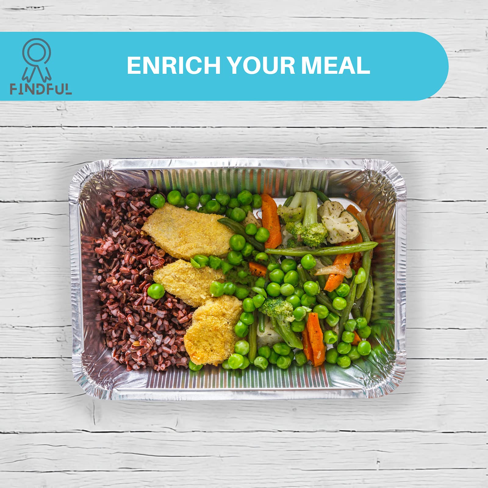 Aluminum Pans With Lids (50-Pack, 8.5''  6'') 2.25 Lb Capacity Foil Food Containers With Lids - 50 Pans And 50 Cardboard Covers