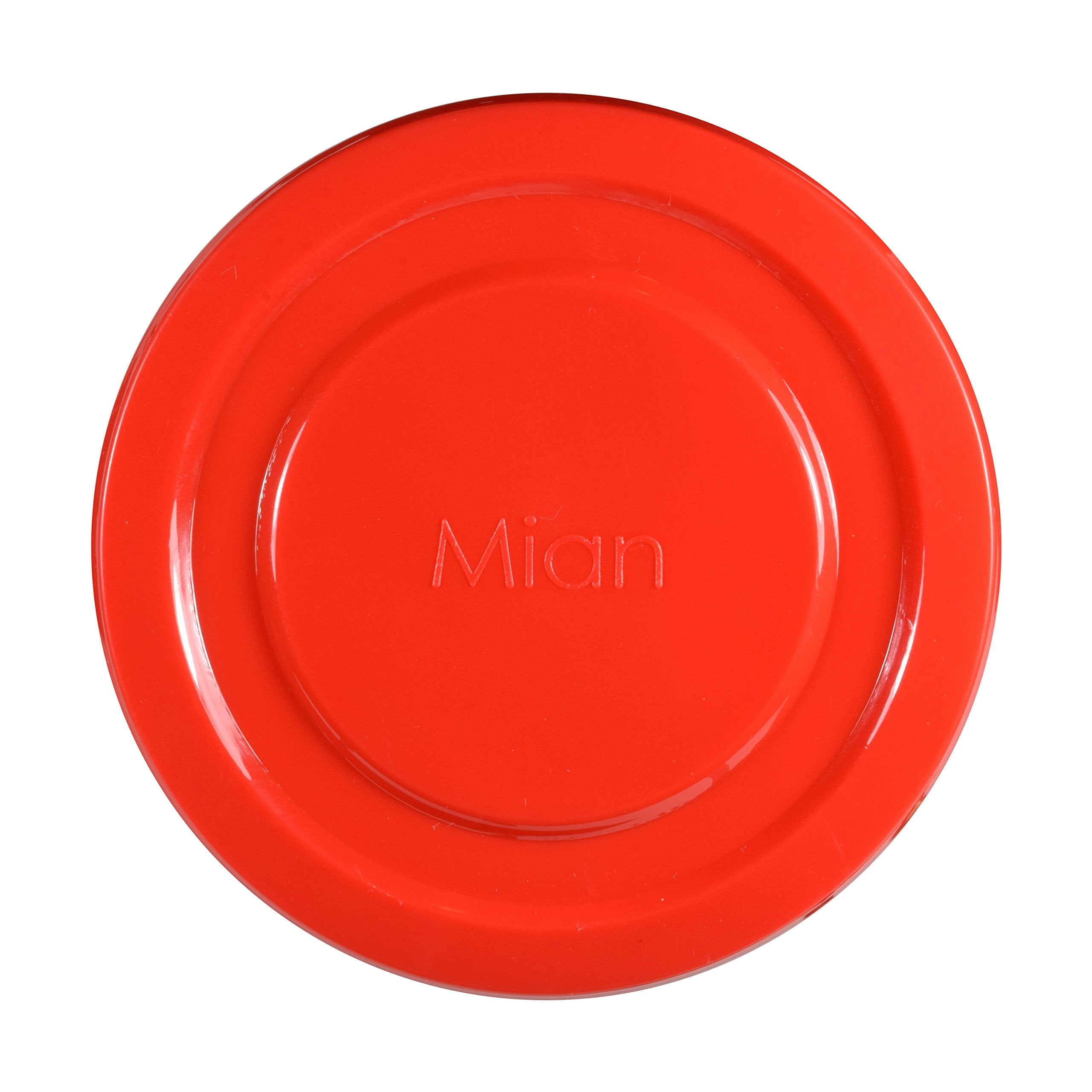Mian Red Plastic Lids for Luminarc Working Glass - 6 Pack, Durable & Stylish