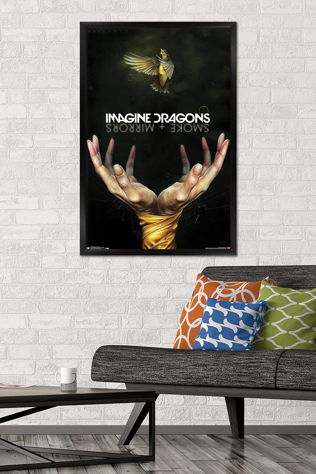 Trends International Imagine Dragons - Smoke Wall Poster, 22.375'' X 34'', Black Framed Version