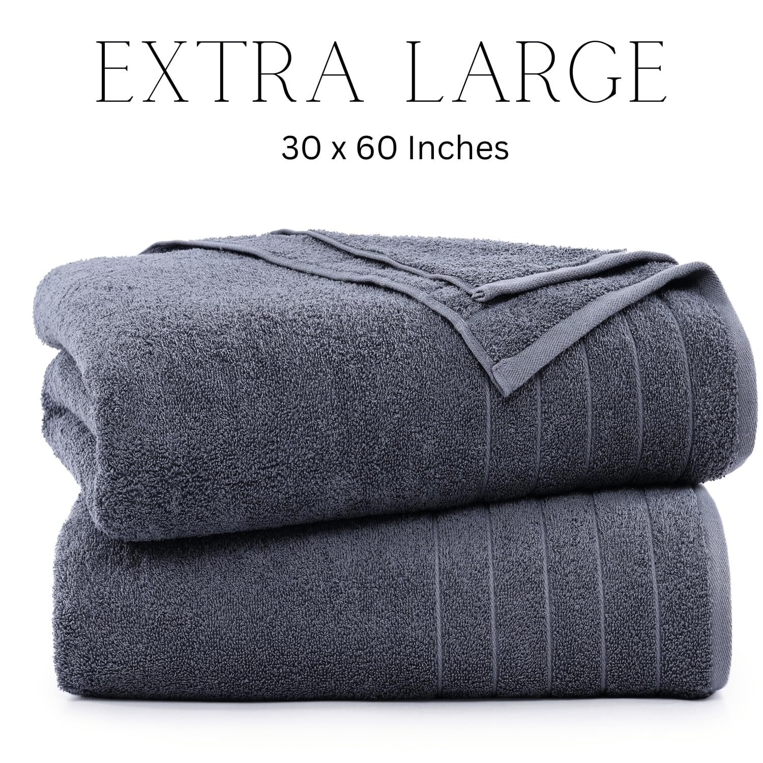 Casa Platino Bath Towels 2 Pack, Large Bath Towel Set(30''X 60''), 100% Ring Spun Cotton Towels, Lightweight Towels For Bathroom
