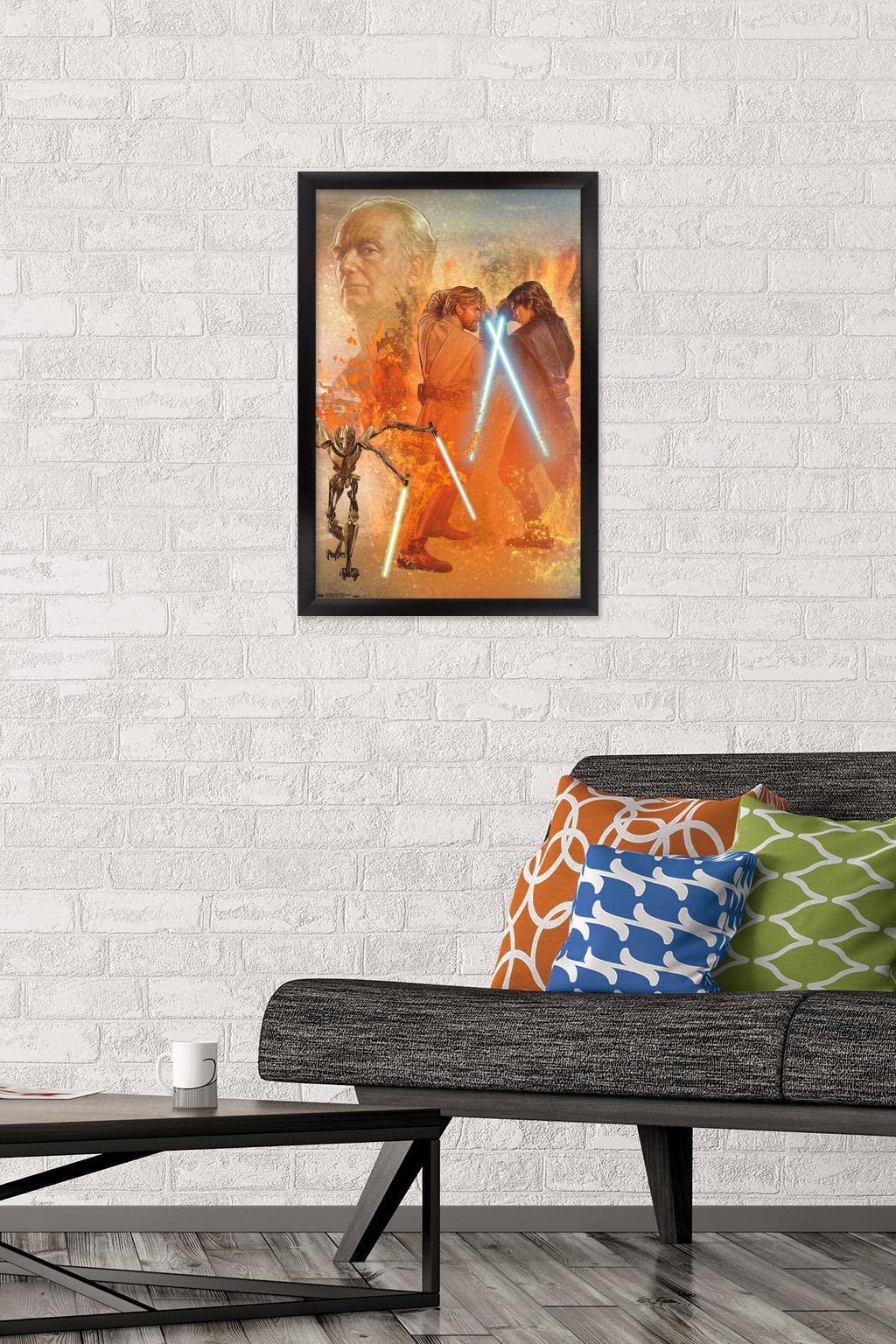 Trends International Star Wars: Revenge Of The Sith - Celebration Mural Wall Poster, 14.725'' X 22.375'', Black Framed Version