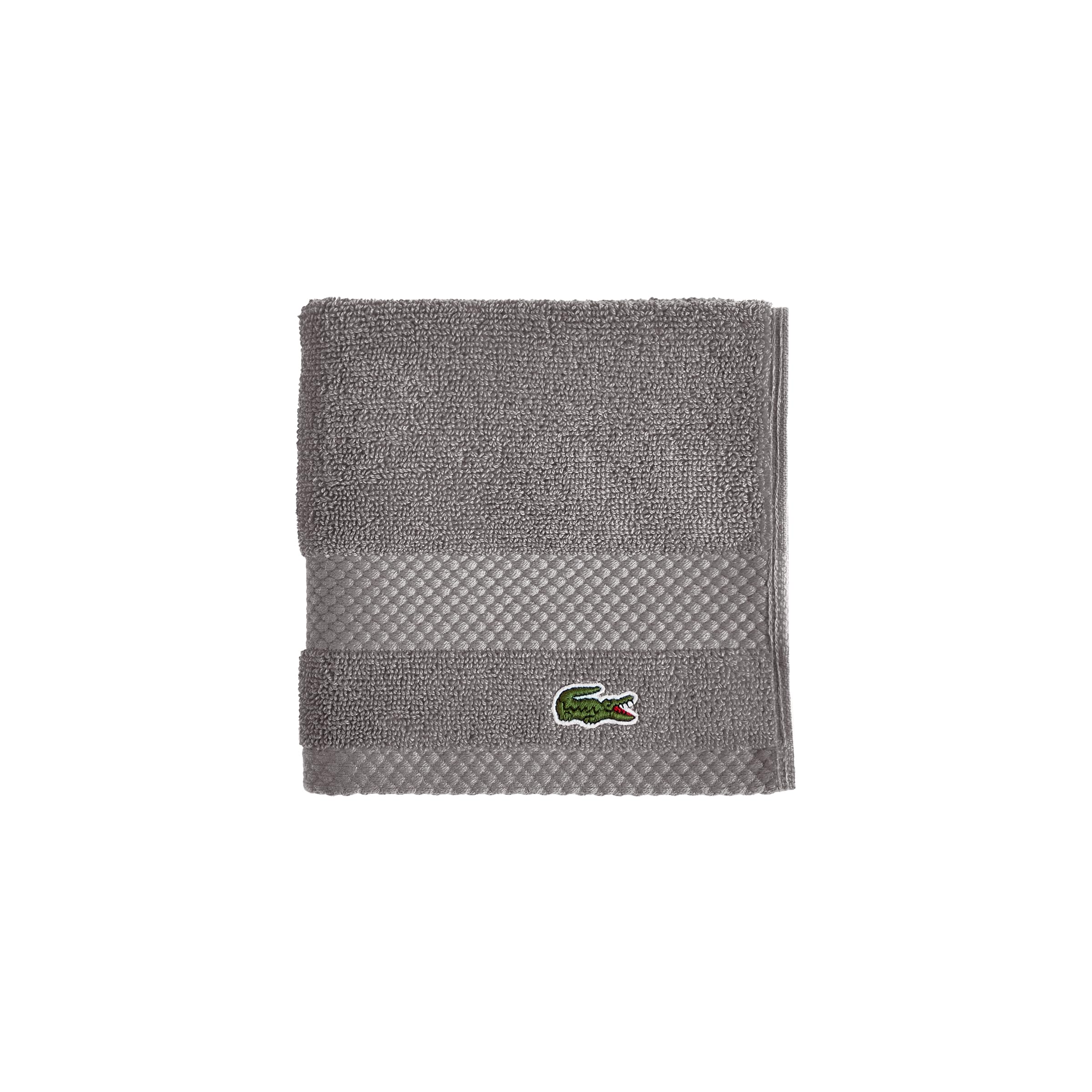Lacoste Heritage Supima Cotton Wash Cloth, Meteorite, 13 X 13