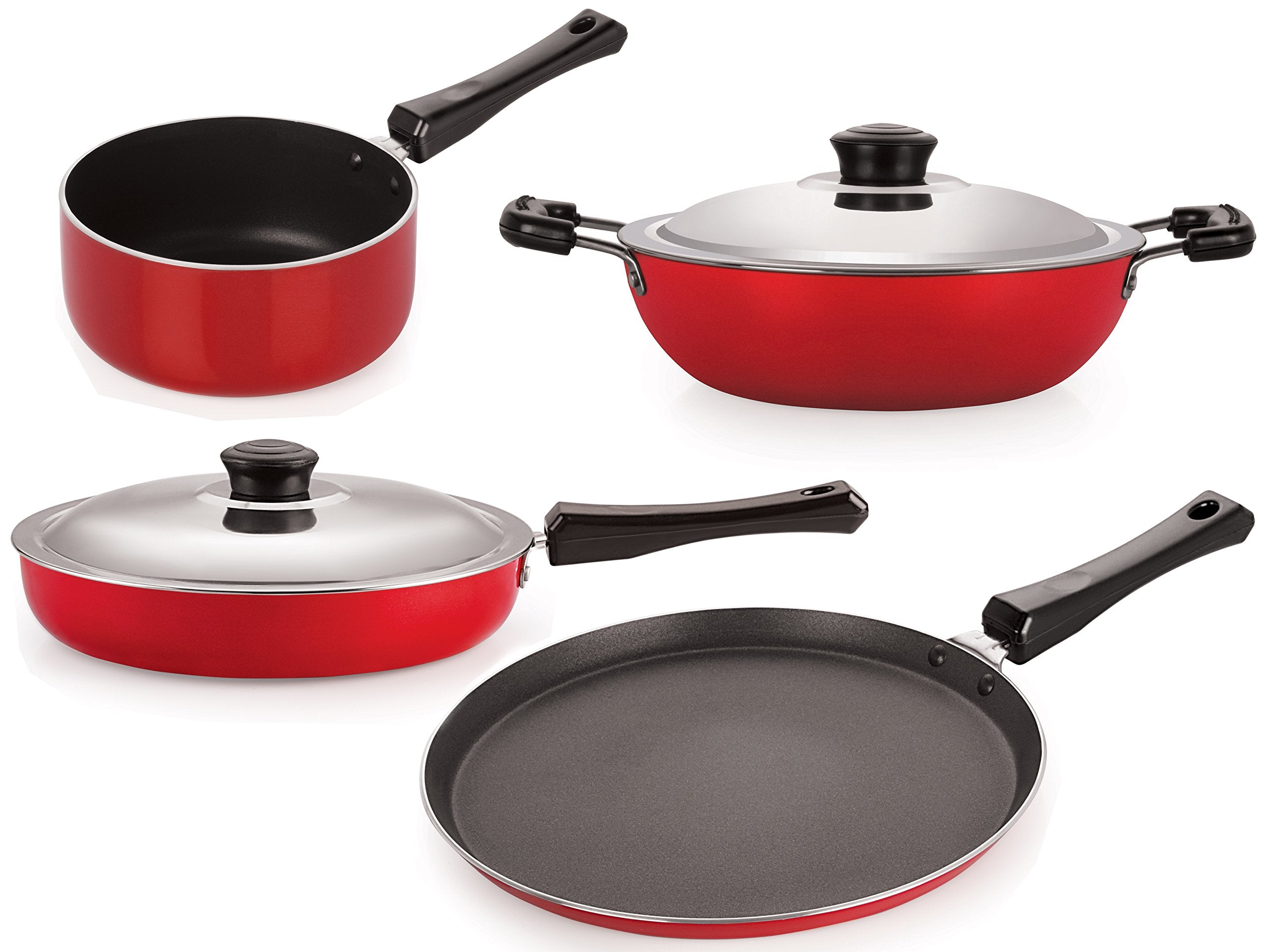 Nirlon NonStick Kitchenware Kitchen Cooking Utencil Combo Gift Set, (Fp13_Dkdb_Spb_Ft10)