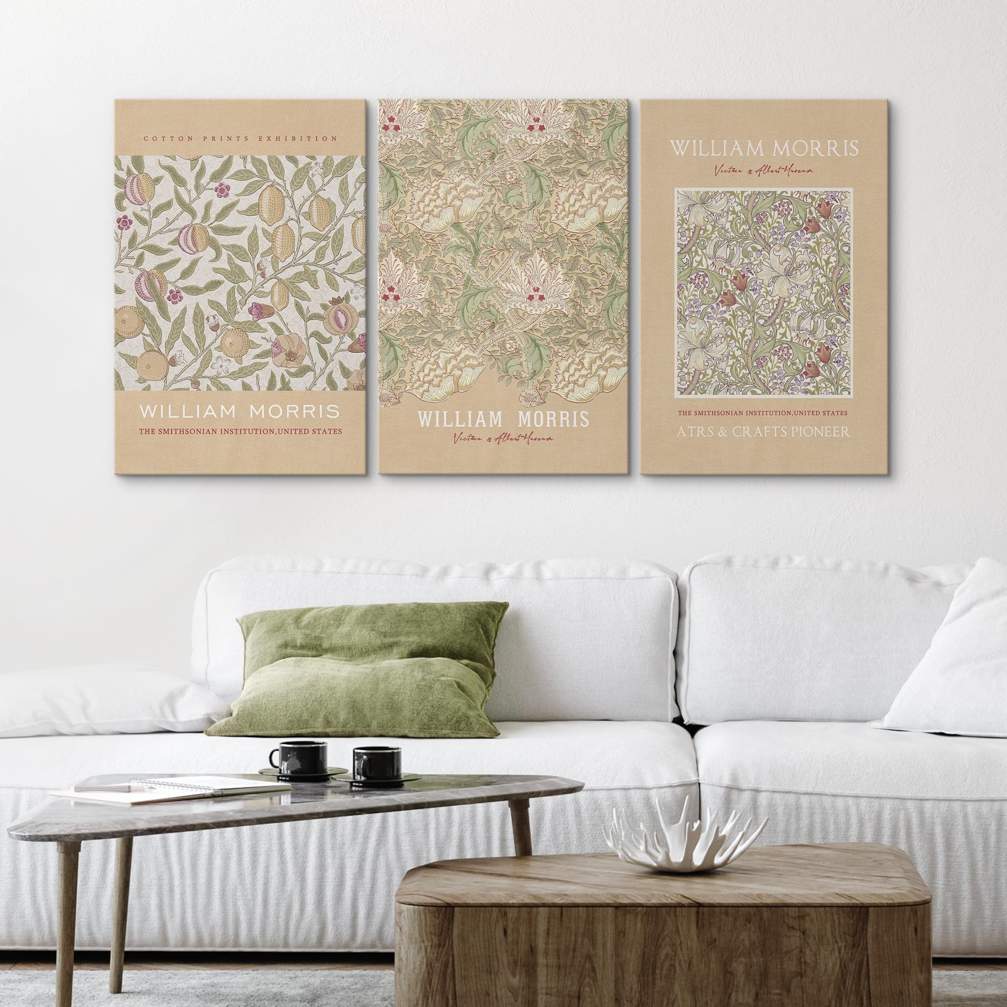 Wall26 Canvas Print Wall Art Set William Nature-Inspired Patterns Illustrations Modern Art Decorative Floral Botanical Minimal F