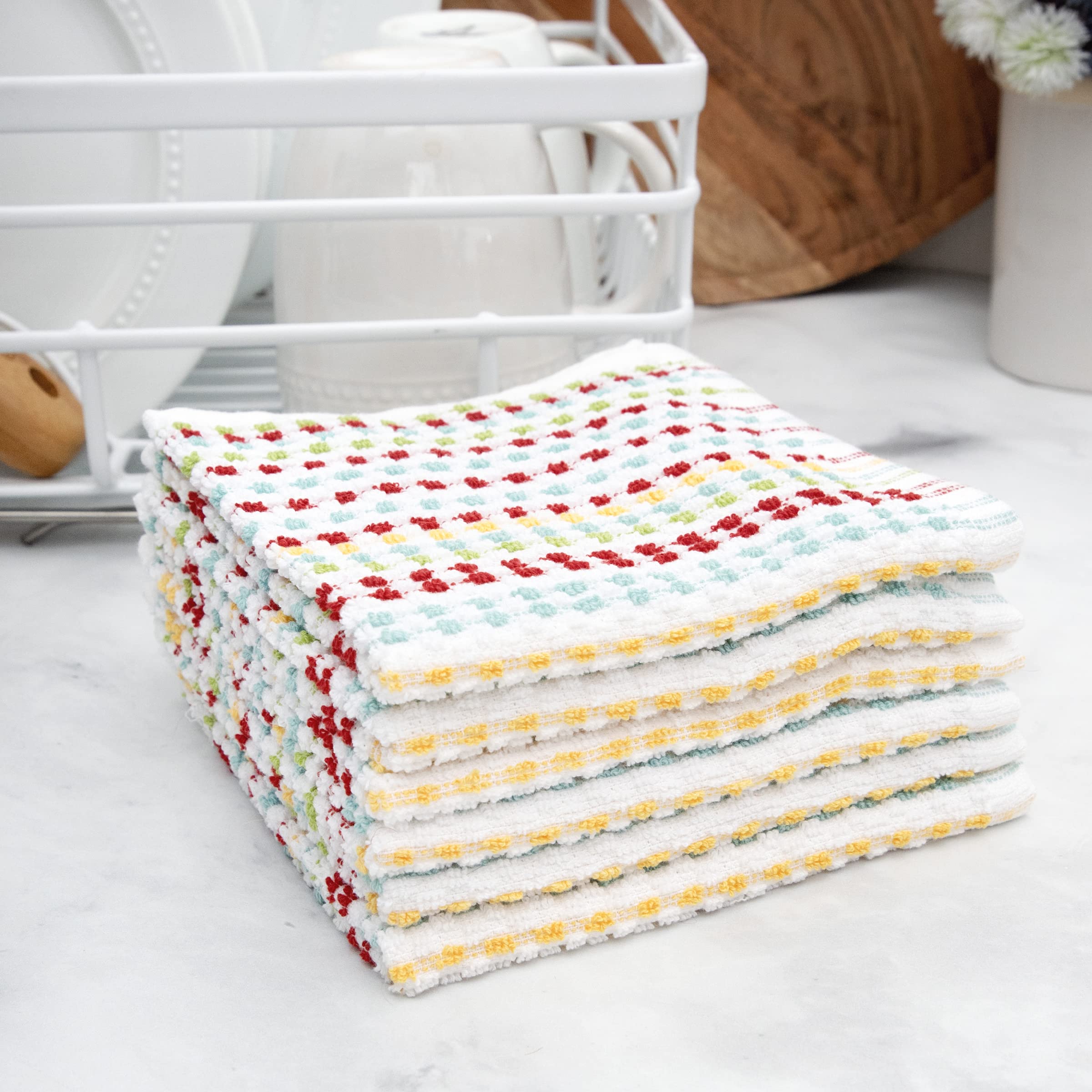 Ritz Pebble Bar Mop Cloth, Multicolor, 6 Piece Set
