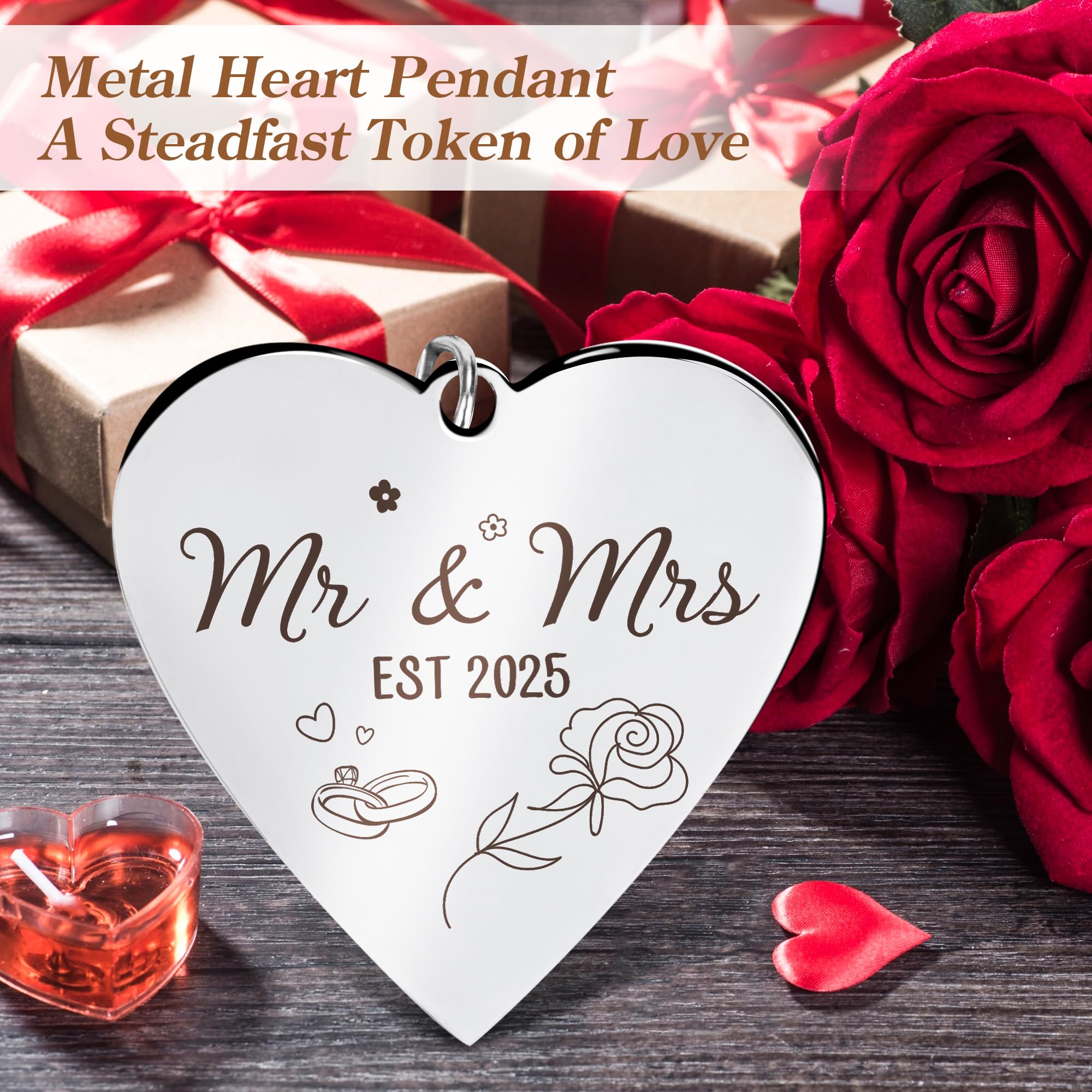 HELORAY Wedding Gifts for Couples Personalized Wedding Gifts for Newlyweds Gift Wedding Picture Frame Mr and Mrs Wedding Present
