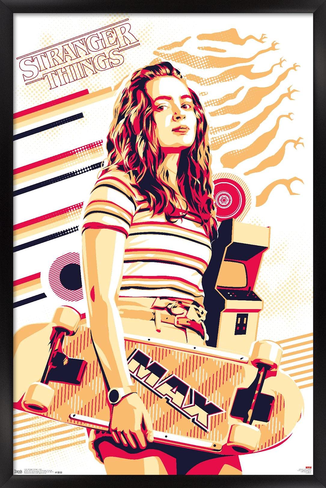 Trends International Netflix Stranger Things: Season 3 - Max Wall Poster, 22.375'' X 34'', Black Framed Version