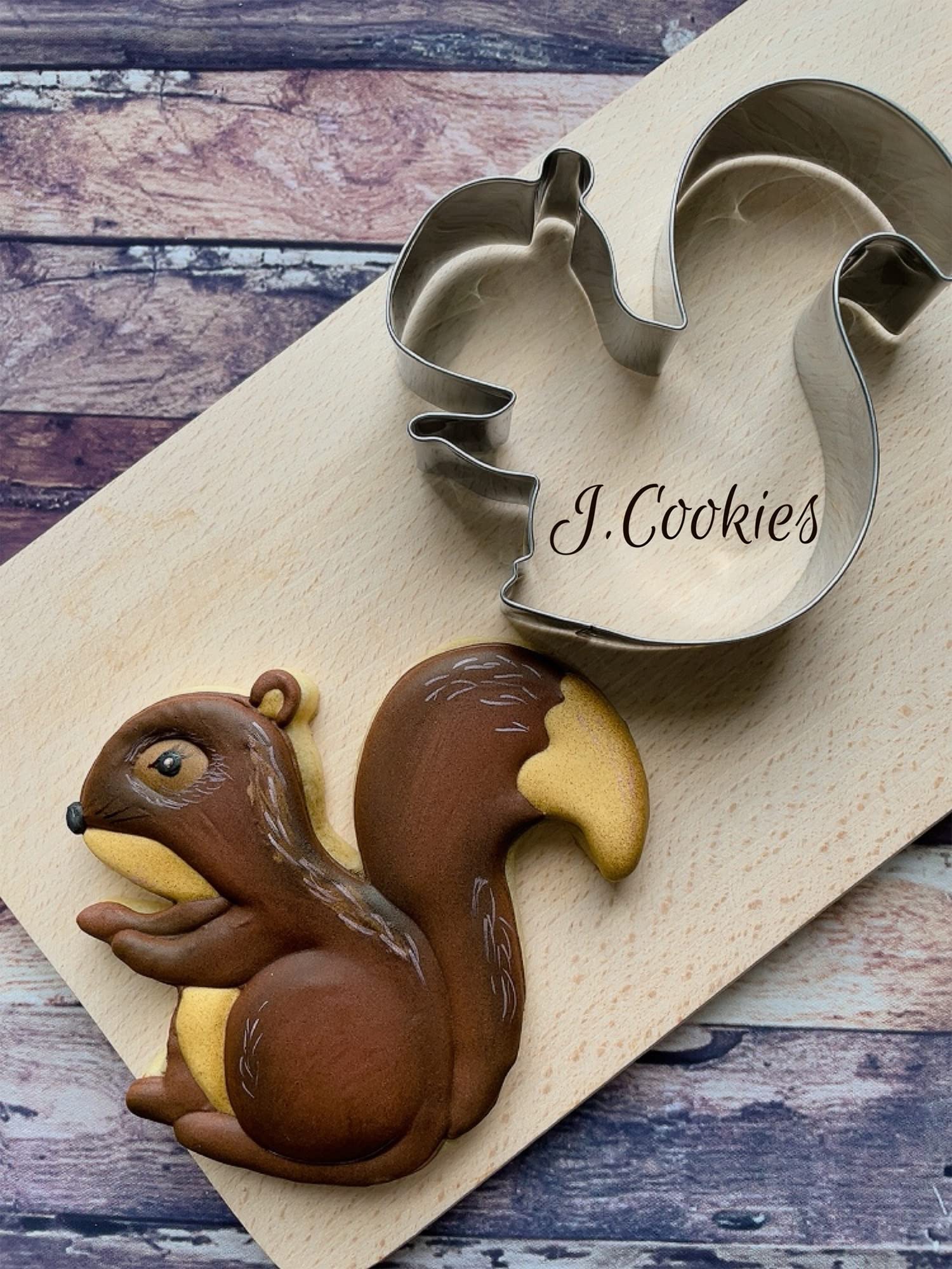 Liliao Squirrel Cookie Cutter - 3.8 X 4 Inches - Woodland Animal Biscuit And Fondant Cutters - Stainless Steel