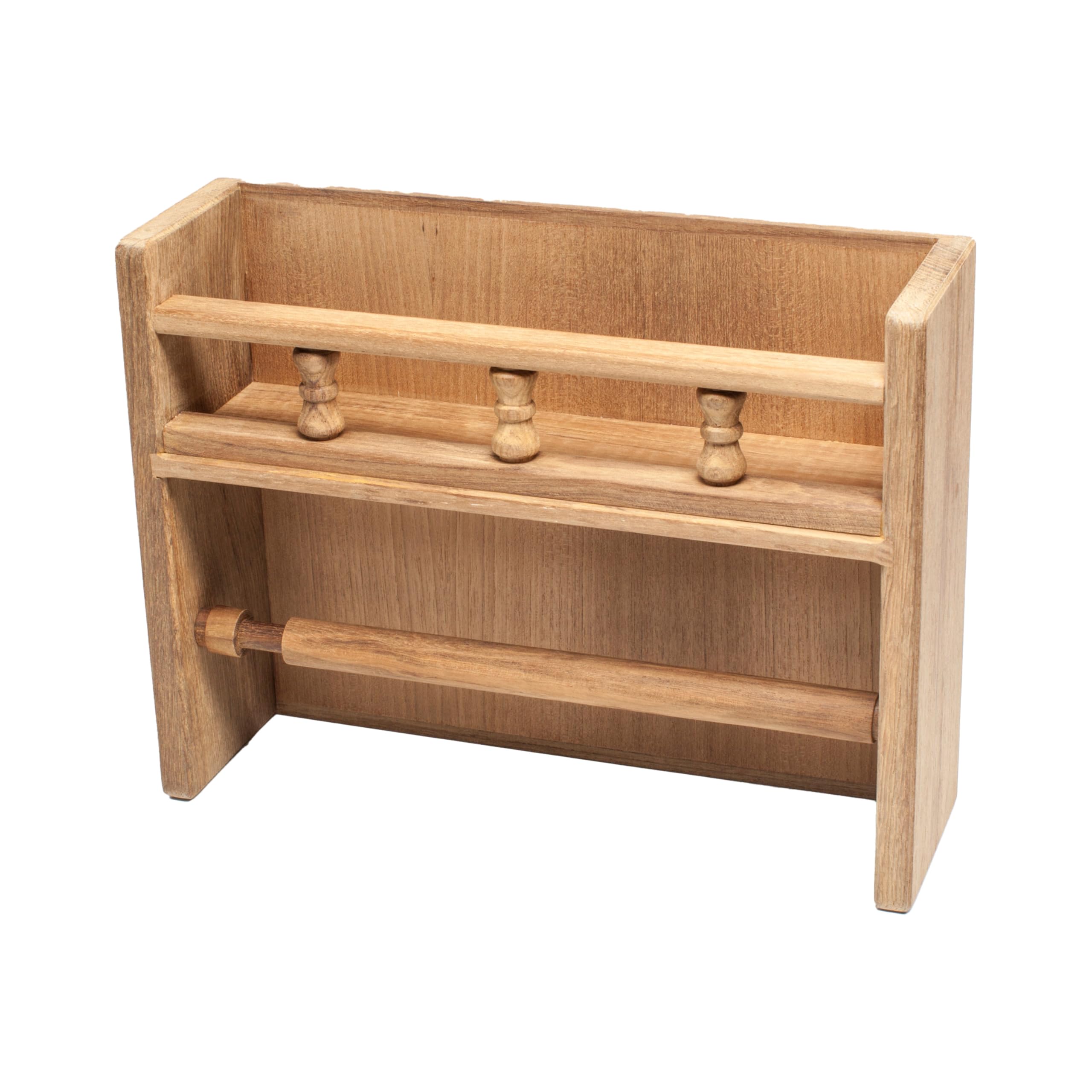Whitecap 62446 Teak Spice Rack With Paper Towel Holder