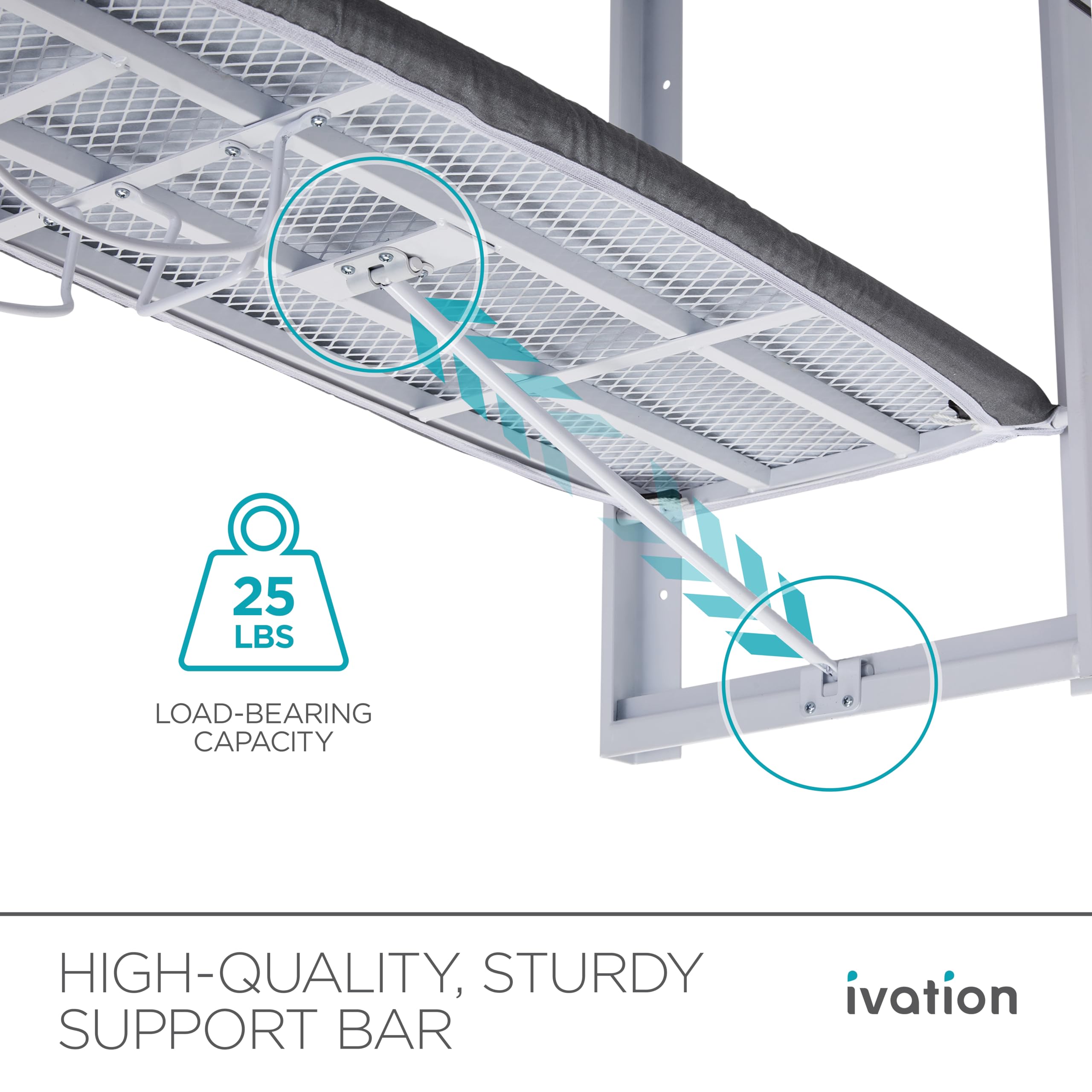 Ivation Wall-Mounted Ironing Board | Foldable 36.2    X 12.2    Ironing Station For Home, Apartment & Small Spaces | Sturdy Fold
