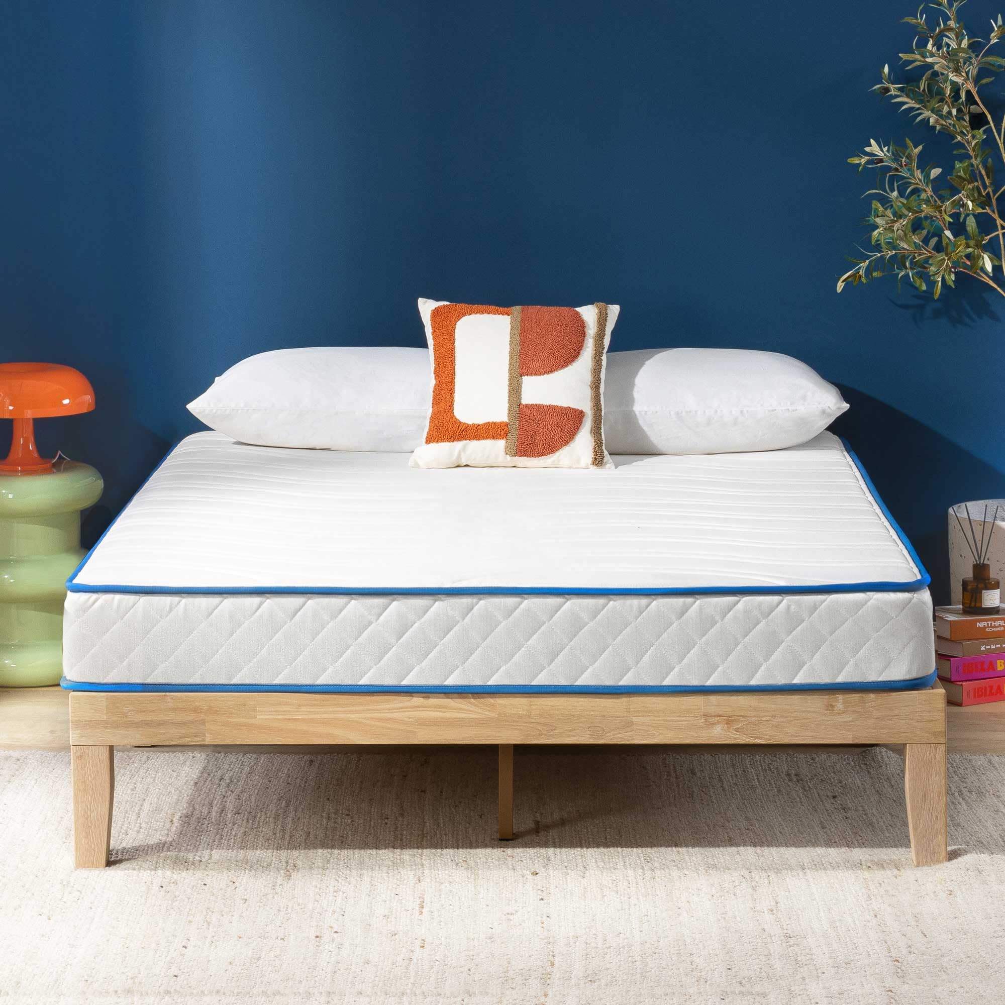 Best Price Mattress 6 Inch Bonnell Spring Hybrid Mattress, Tight Top, Certified Safe Foams & Fabric, Mattress in a Box, Full
