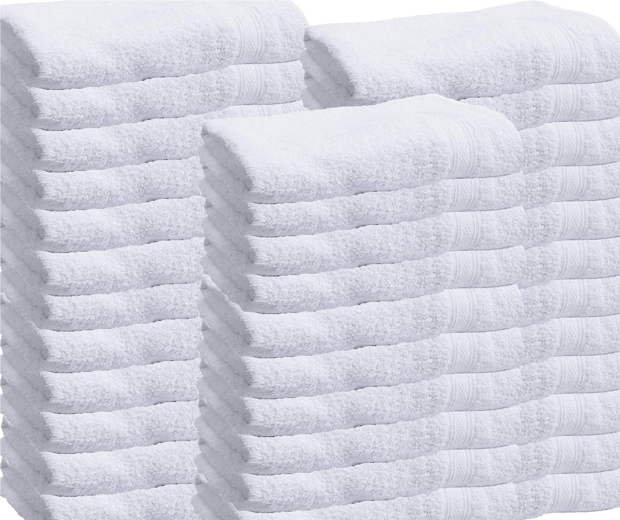Towels N More - Super Absorbent Easy Care 100% Cotton Towels Ring Spun Loop - Home Essentials White And Soft Bathroom Towels Set