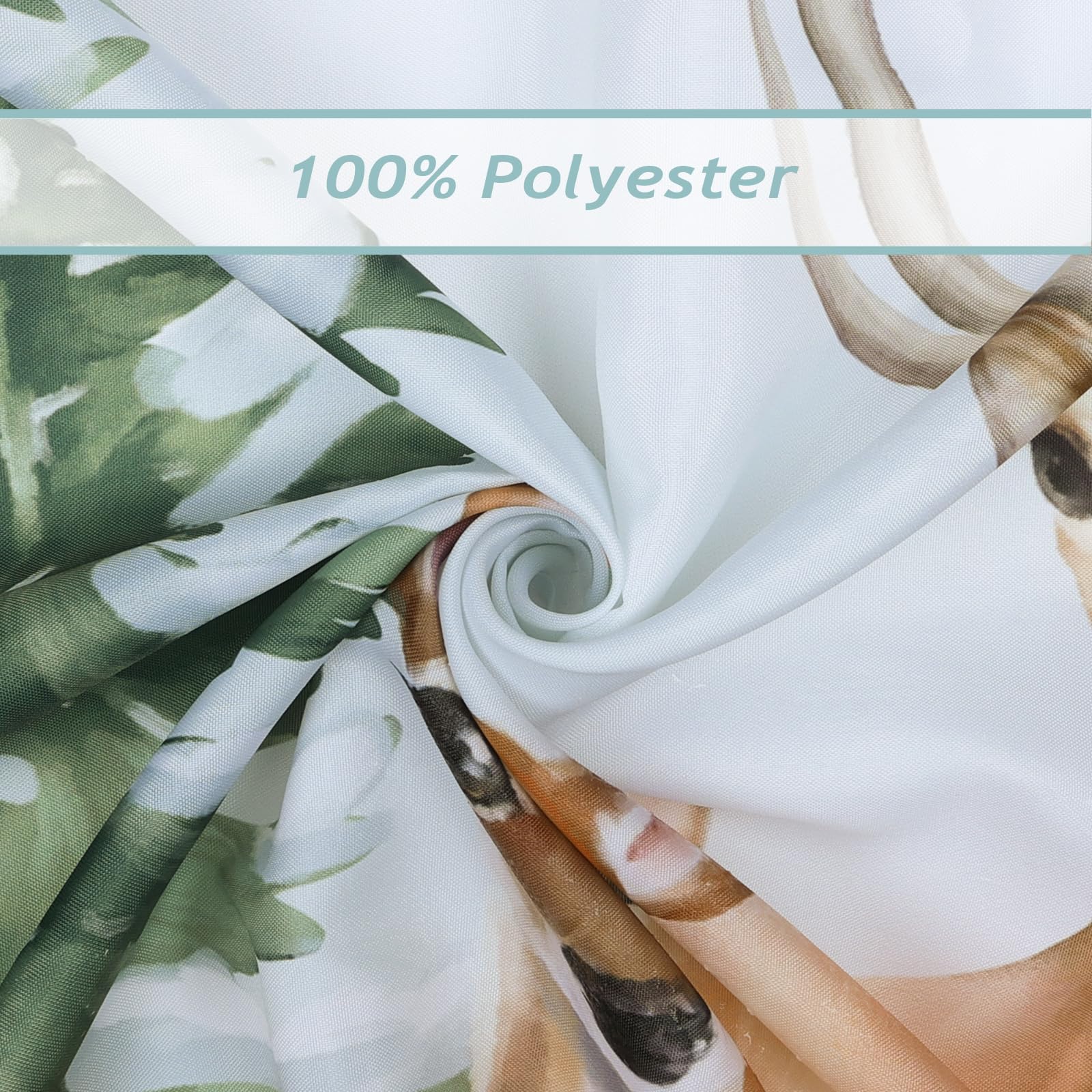 Bonhause Winter Forest Shower Curtain Pine Tree Deer Snowflake Christmas Holiday Decorative Bath Curtain 72 X 72 Inch Polyester