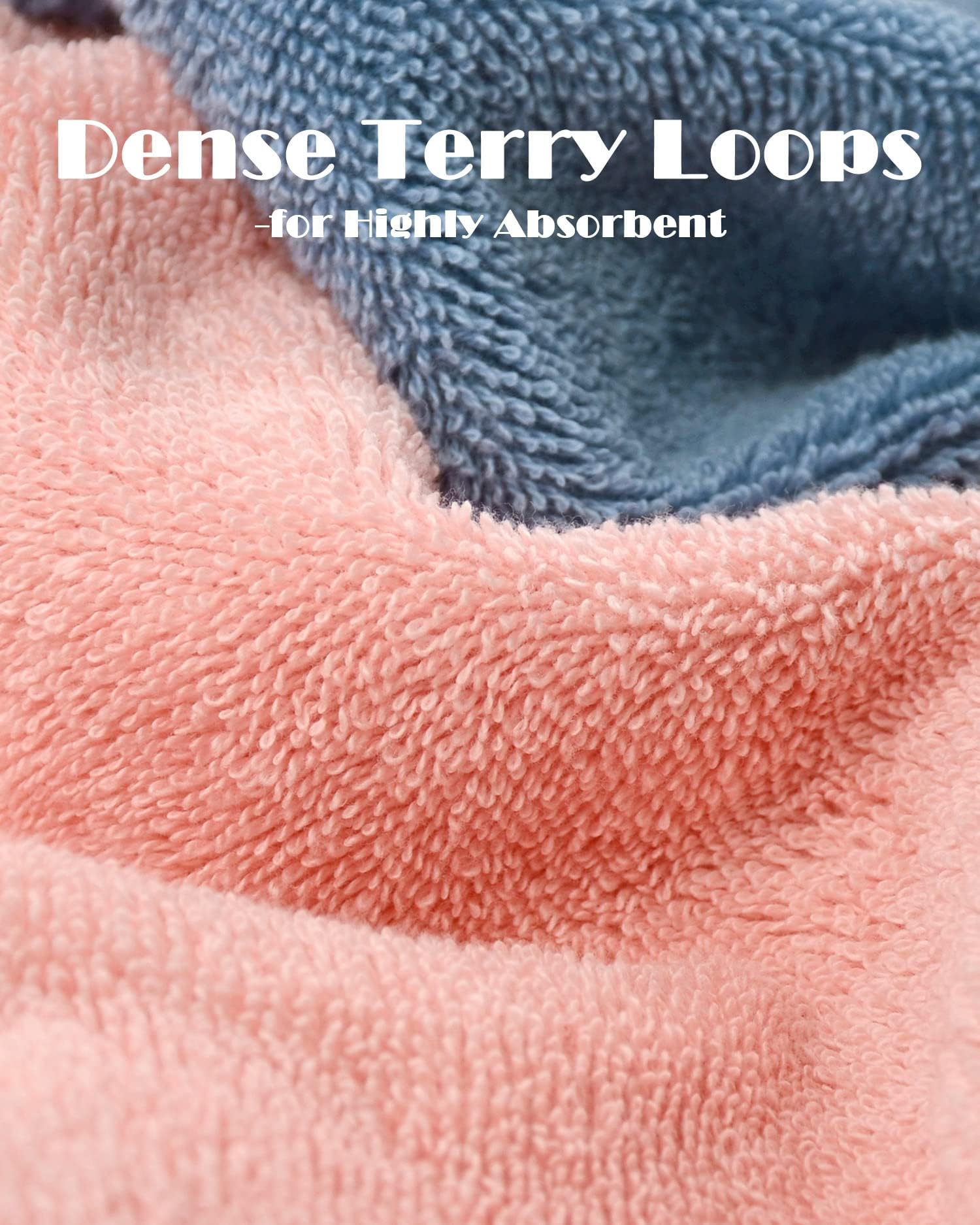 Cleanbear Ultra Soft Bath Towel Set Of 2, 100% Cotton Towels For Shower, Spa Or Swim Use, Medium Weight Extra Absorbent 55 X 27