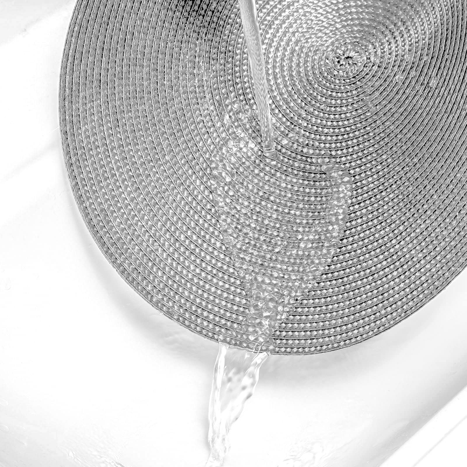 Ahhfsmei Round Braided Placemats 15 Inch Round Table Mats For Dining Tables Natural Woven Heat Resistant Place Mats Set Of 6 (Gr