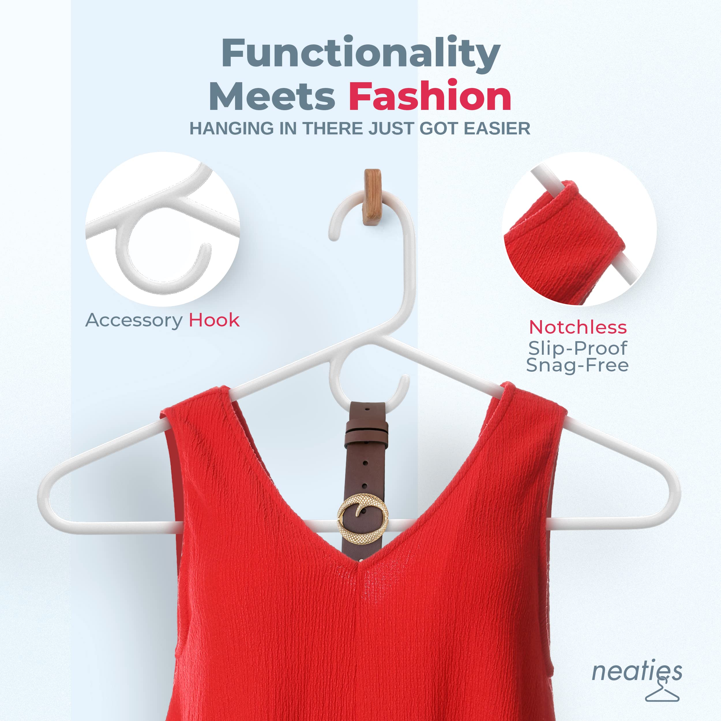 24Pk Made In Usa Super Heavy Duty Plastic Clothes Hangers | 20 30 50 100 Pack Available | Strong Plastic Hangers | Plastic Coat