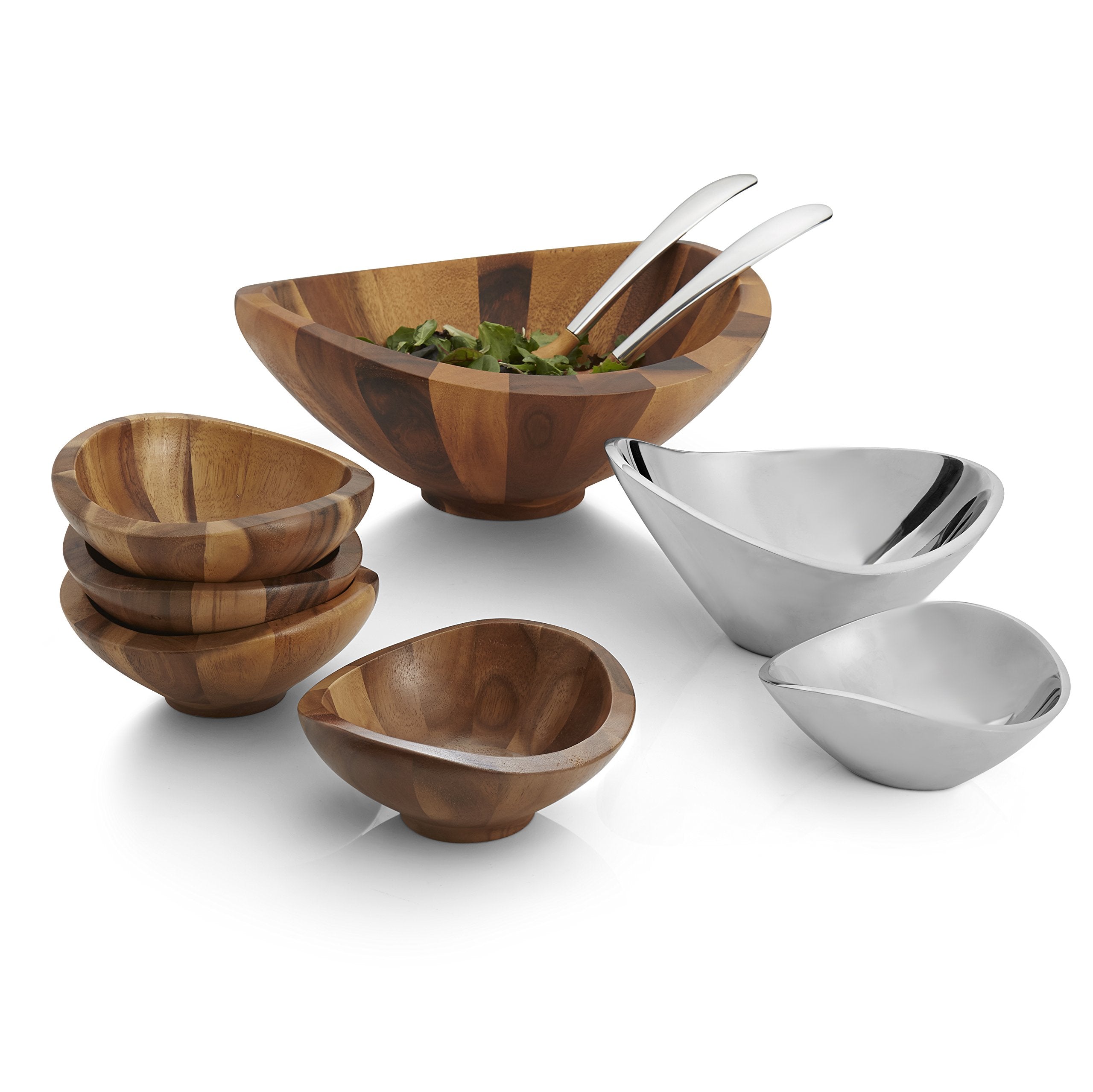 Nambe Butterfly Bowl | 6 Inch Chillable Salad Serving Bowl For Dips, Salsa, Appetizers, Olives, And Guacamole | Oven And Freezer