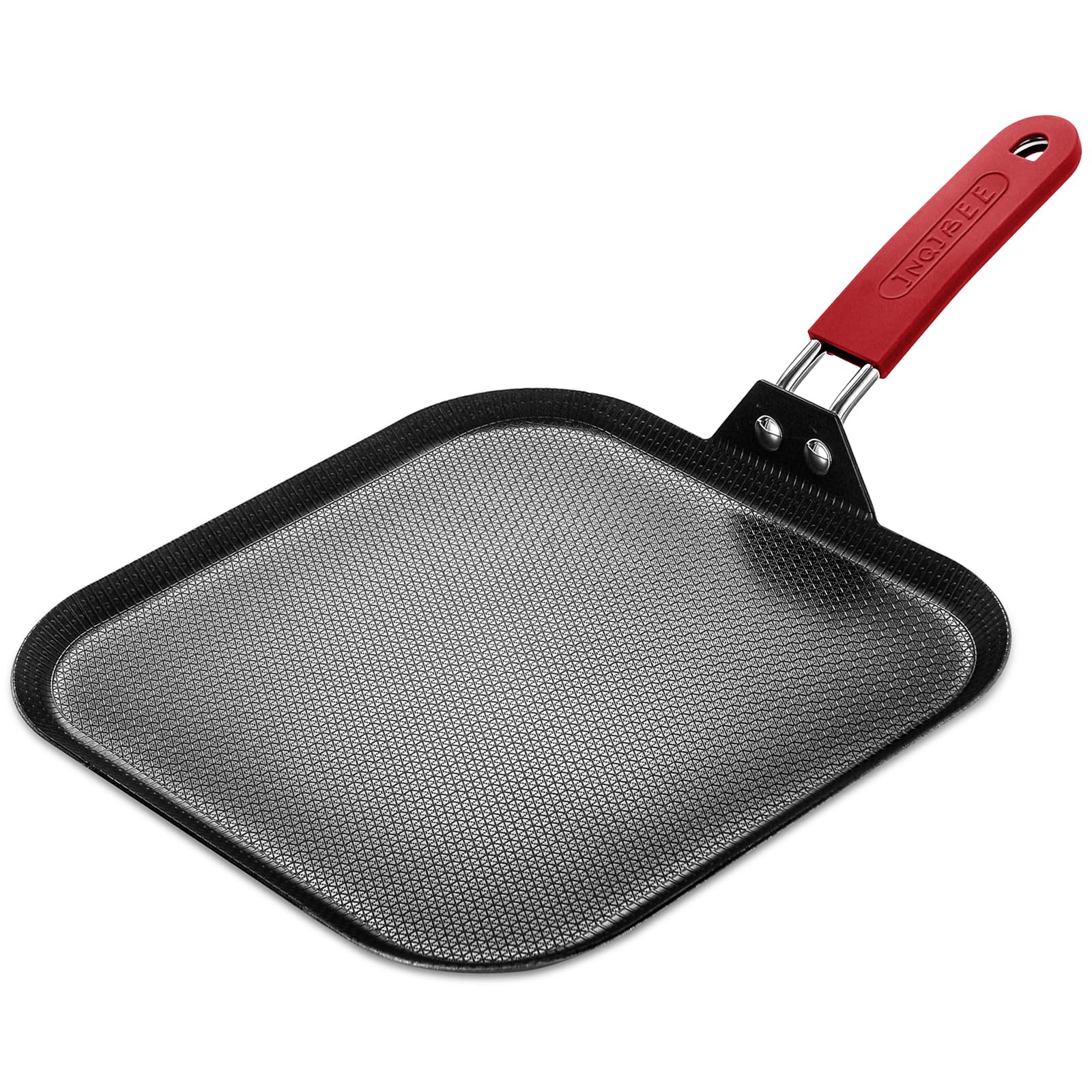 Inqibee 11 Inch Hybrid Ceramic Square Griddle Pan, Flat Square Skillet