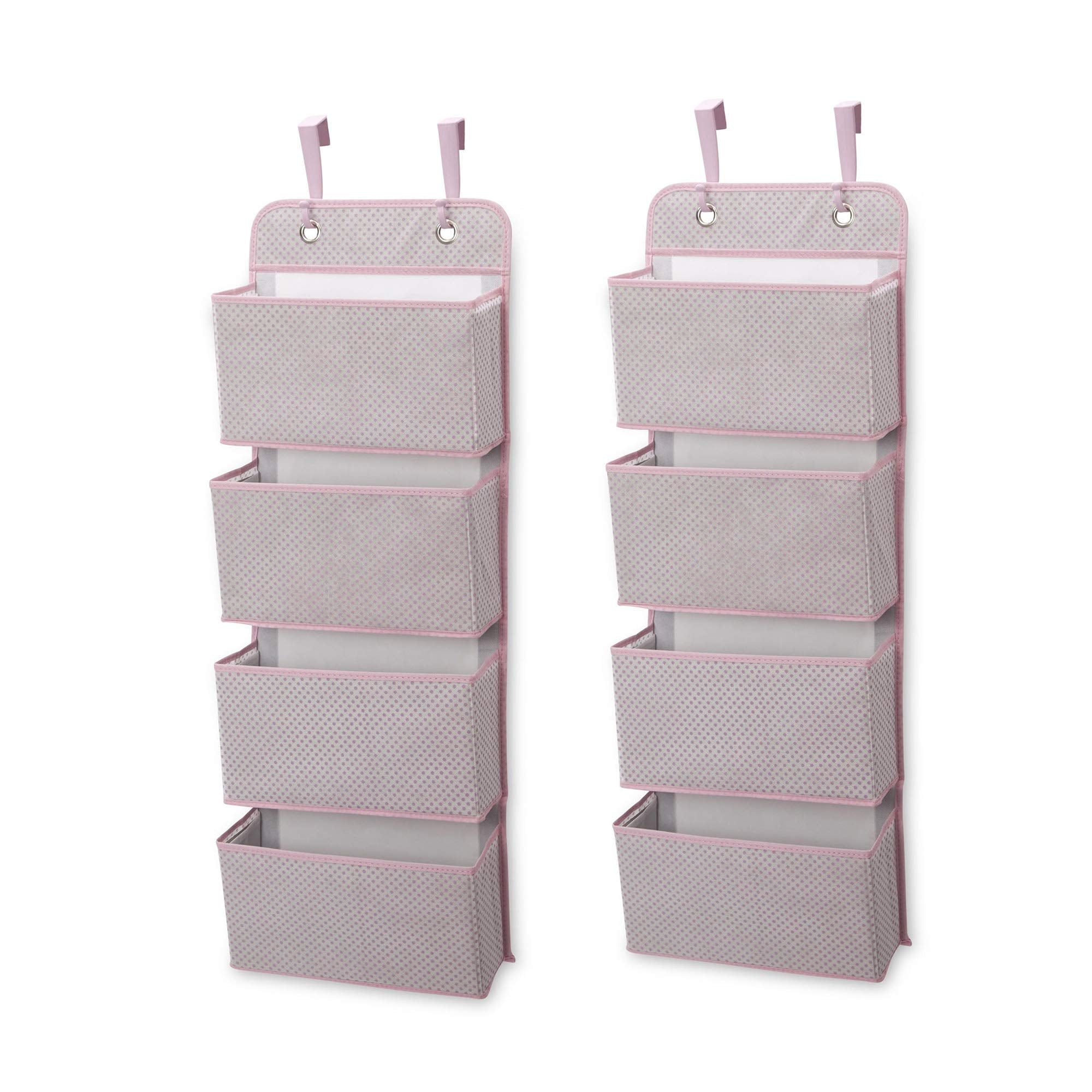 Delta Children 4 Pocket Over The Door Hanging Organizer - 2 Pack, Easy Storage/Organization Solution - Versatile And Accessible