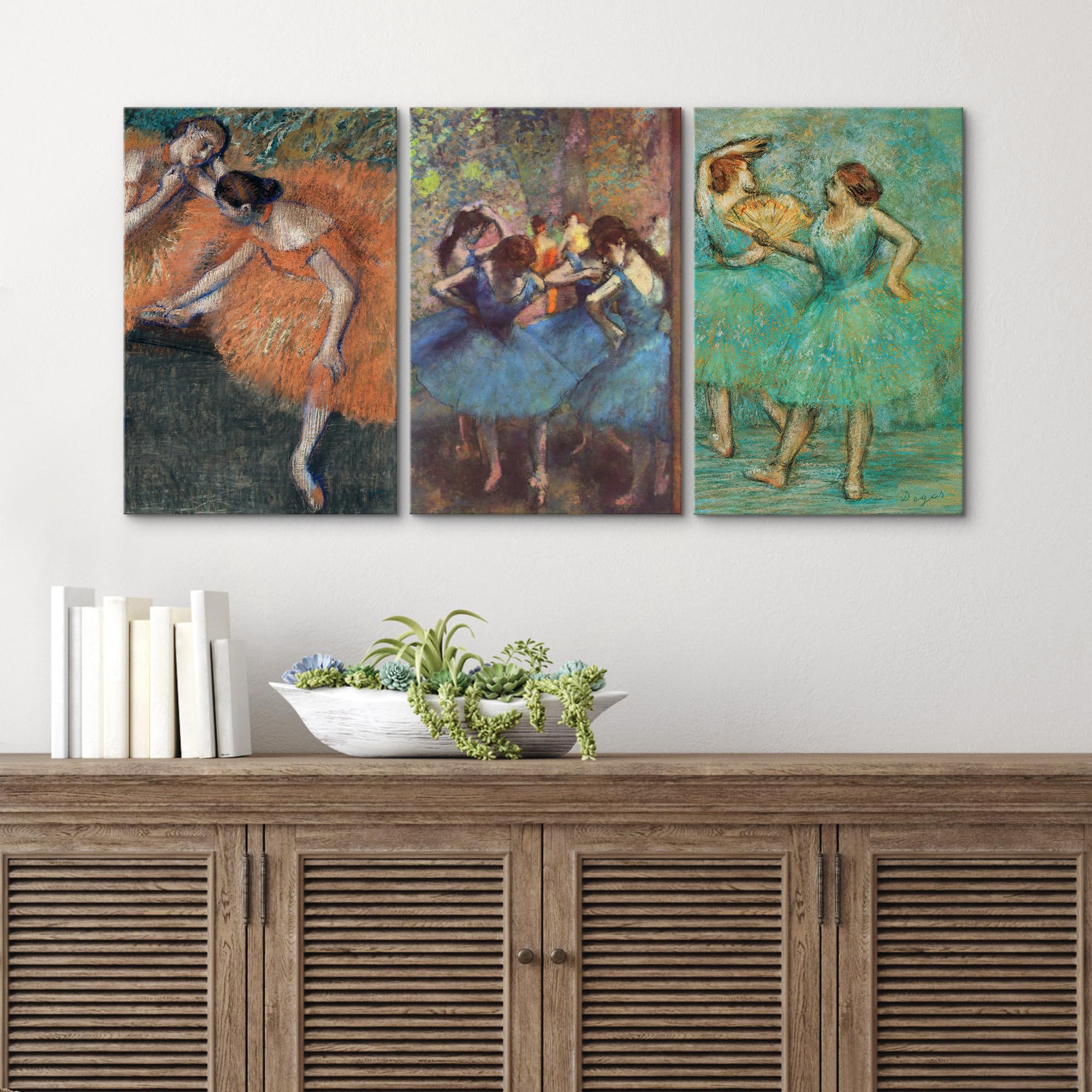 Wall26 Canvas Print Wall Art Set Dancers By Edgar Degas Cultural Historic Oil Painting Fine Art Reproduction Scenic Colorful For
