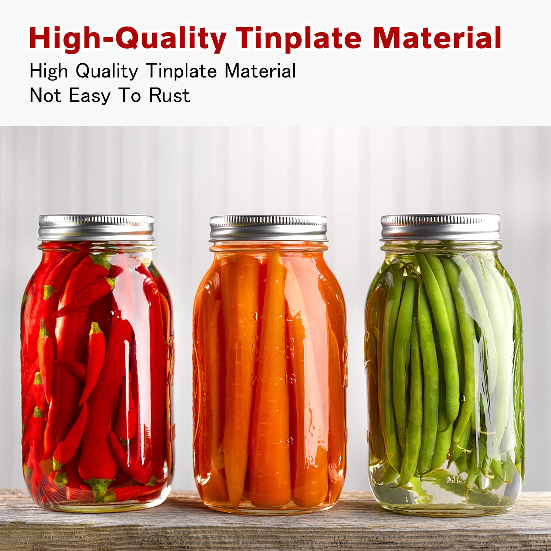 Slifejars Canning Lids And Rings Regular Mouth,240 Pcs 70Mm Mason Jar Lids And Rings Set For Regular Mouth Canning,Split-Type Li